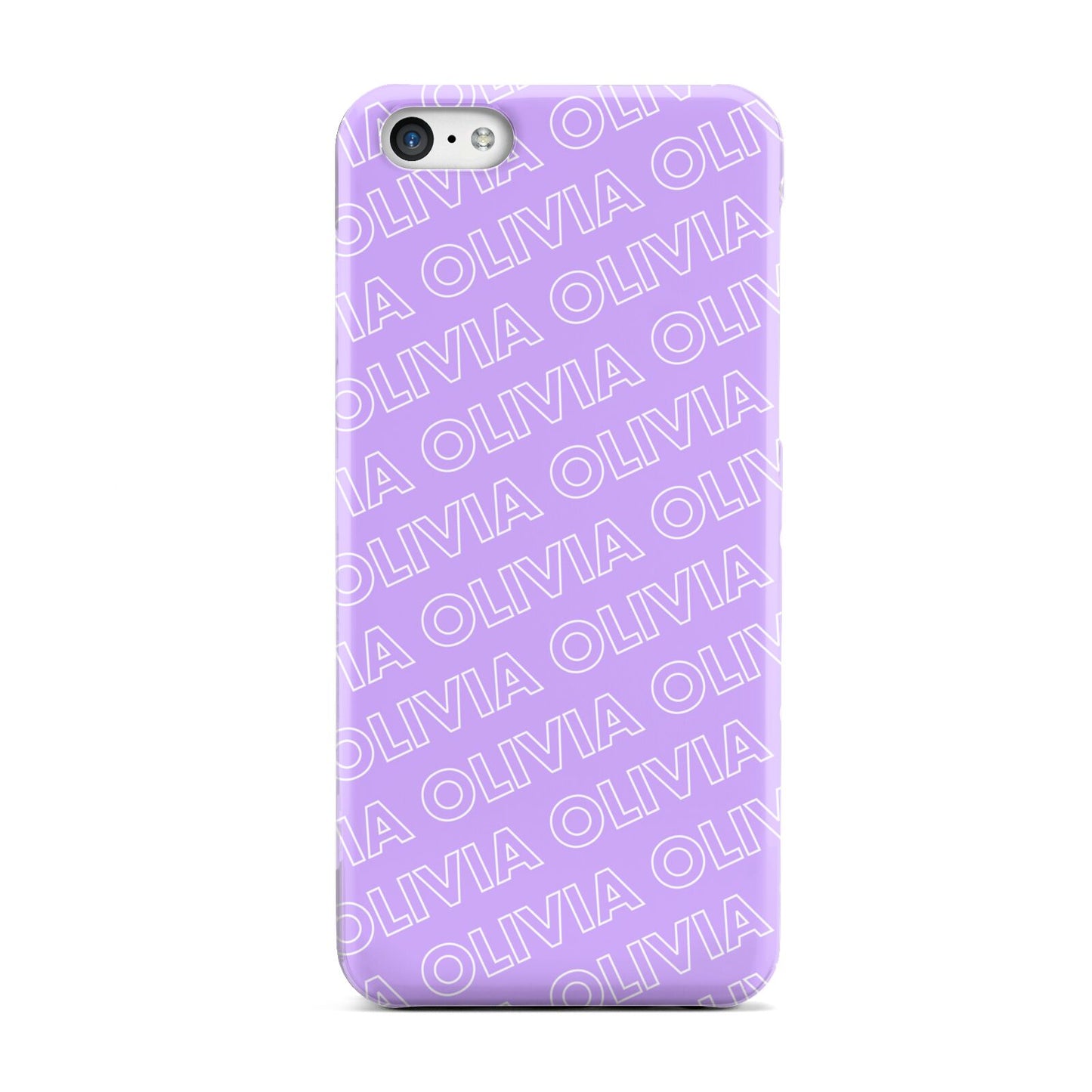 Personalised Purple Diagonal Name Apple iPhone 5c Case