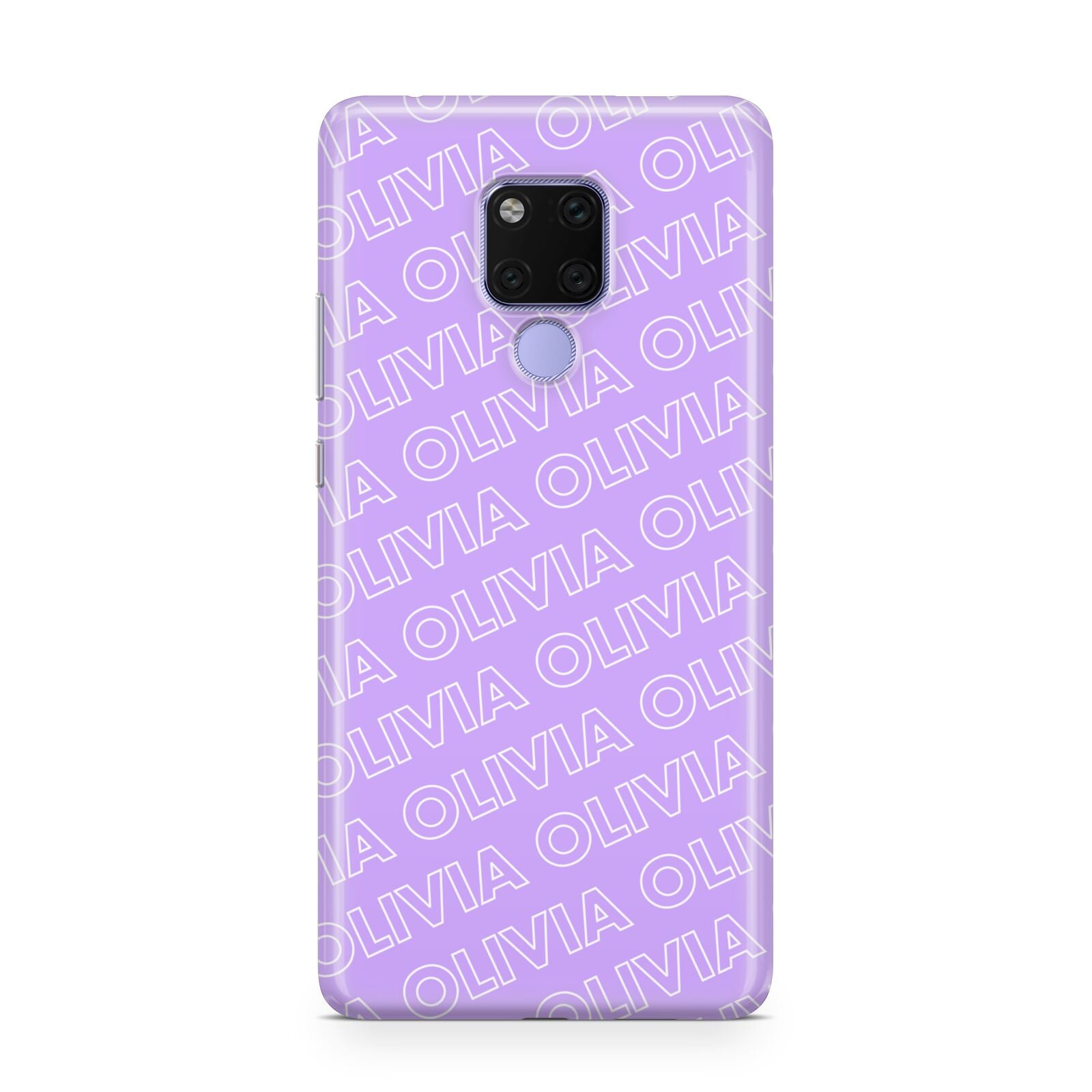 Personalised Purple Diagonal Name Huawei Mate 20X Phone Case