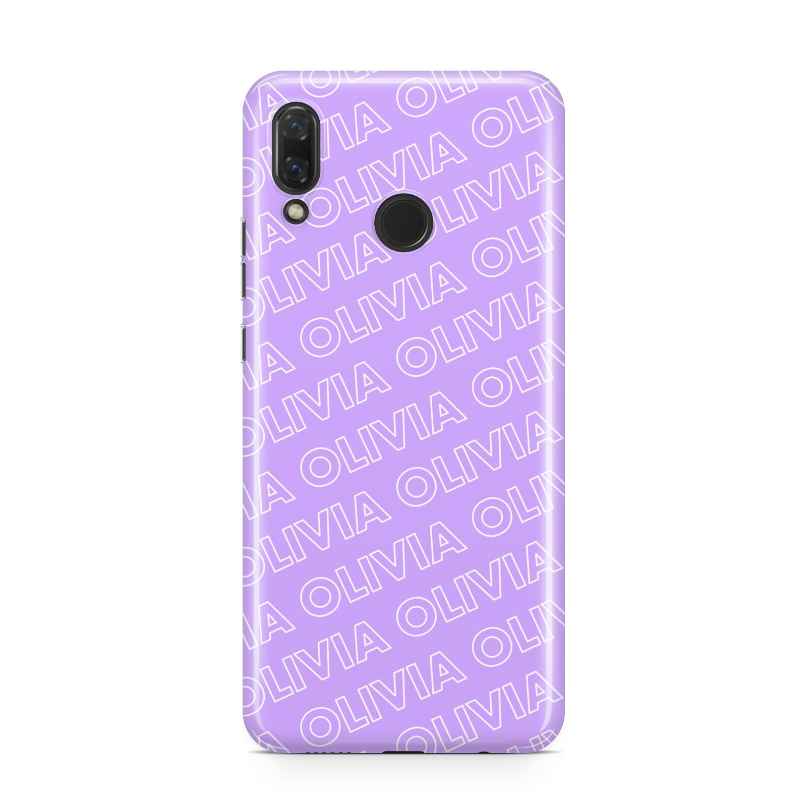 Personalised Purple Diagonal Name Huawei Nova 3 Phone Case