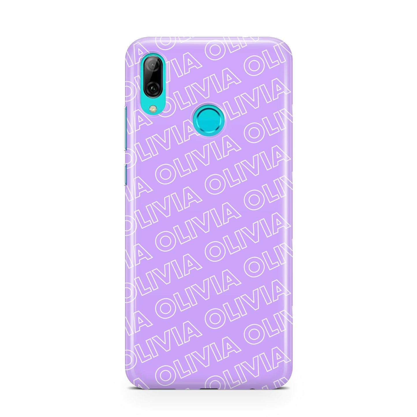 Personalised Purple Diagonal Name Huawei P Smart 2019 Case