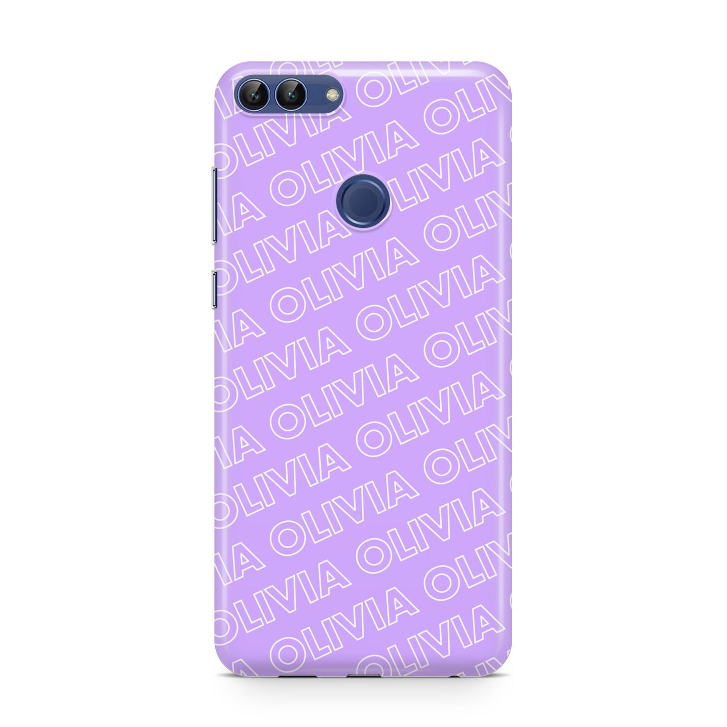 Personalised Purple Diagonal Name Huawei P Smart Case