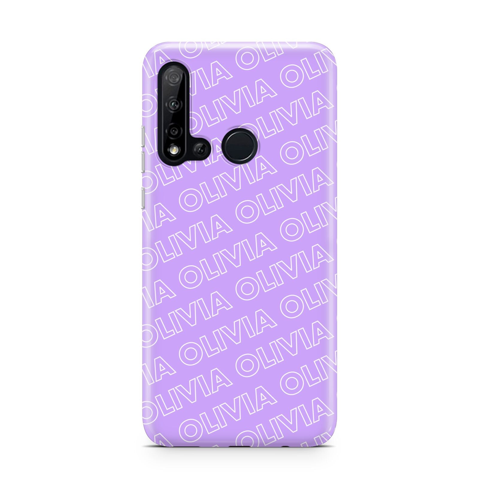 Personalised Purple Diagonal Name Huawei P20 Lite 5G Phone Case