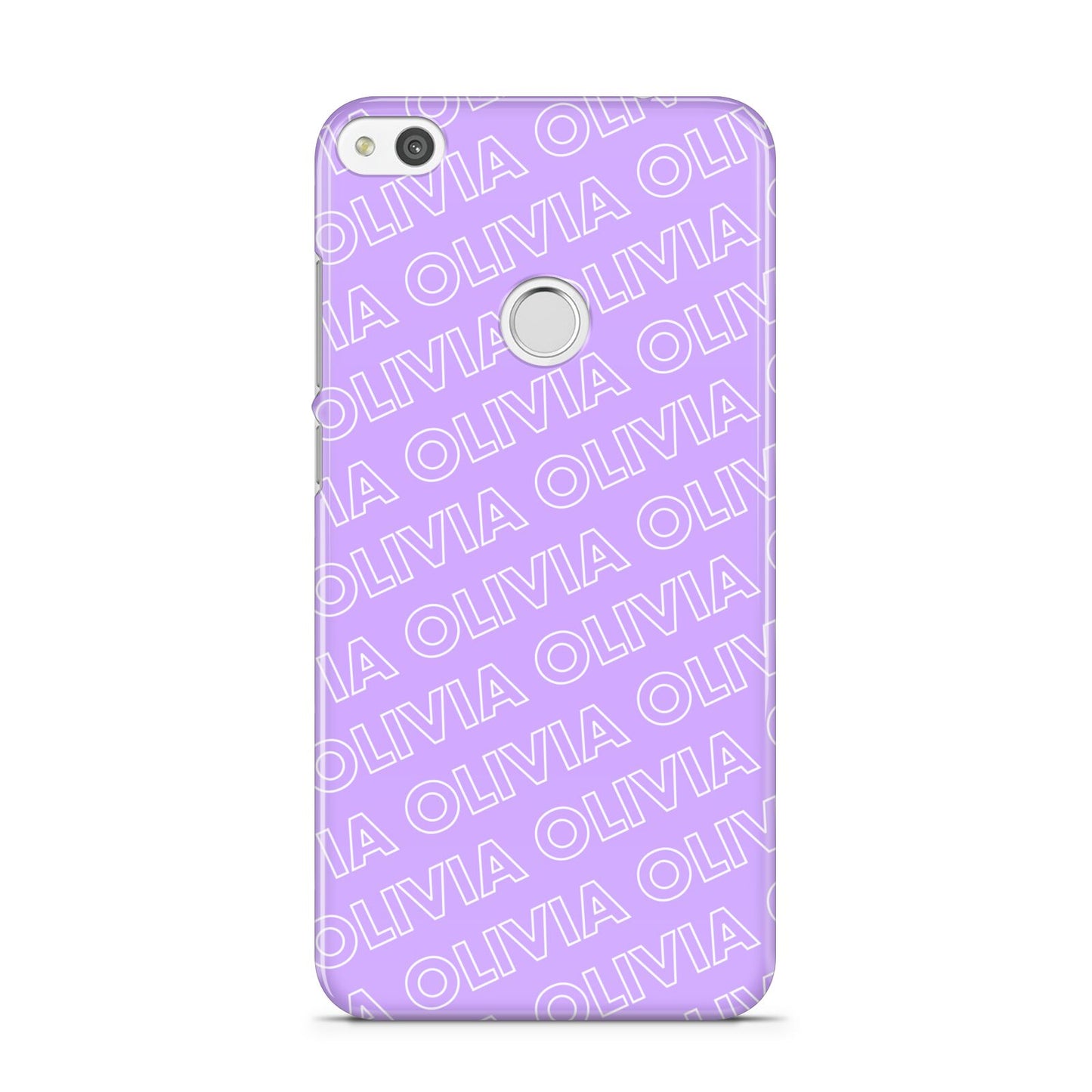 Personalised Purple Diagonal Name Huawei P8 Lite Case