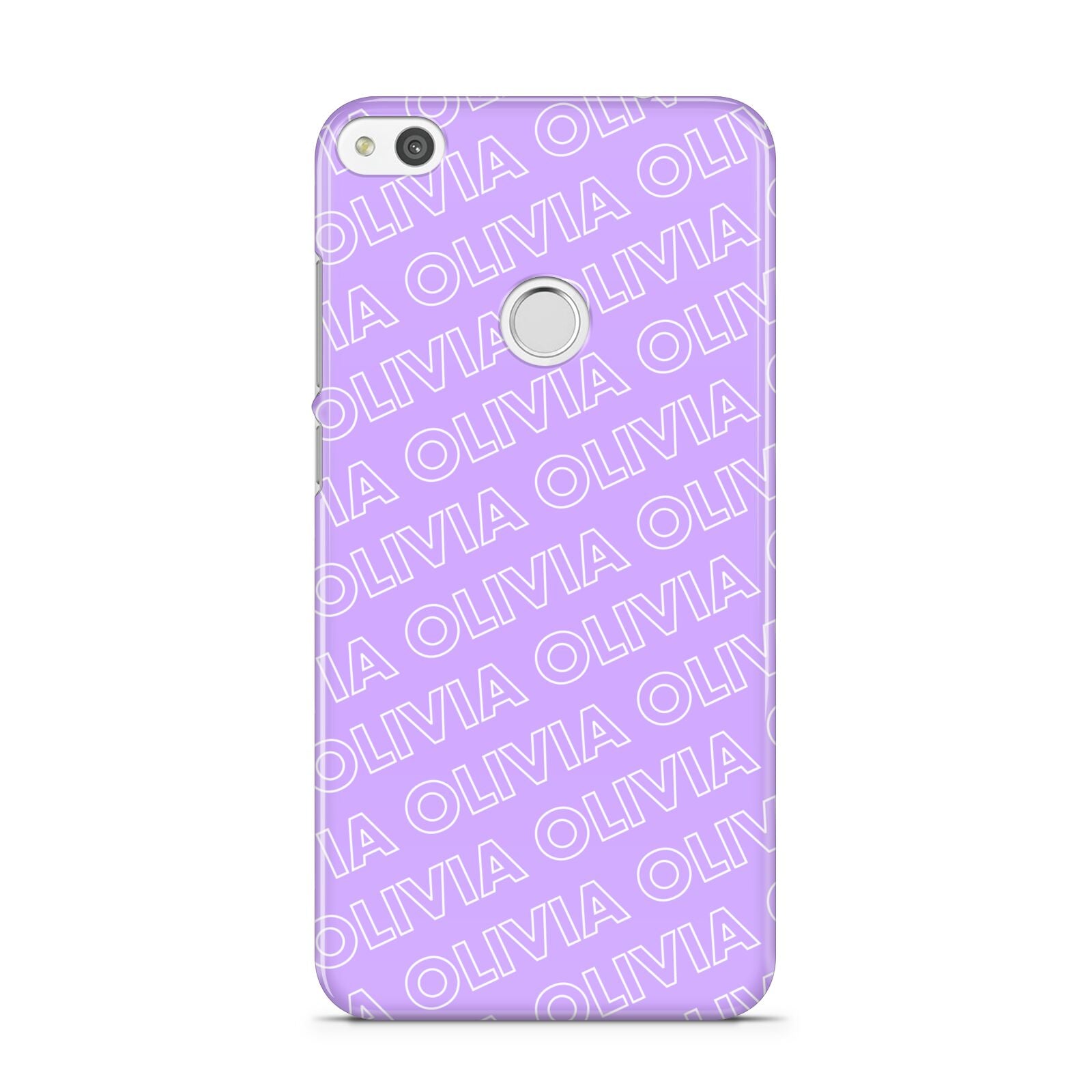 Personalised Purple Diagonal Name Huawei P8 Lite Case