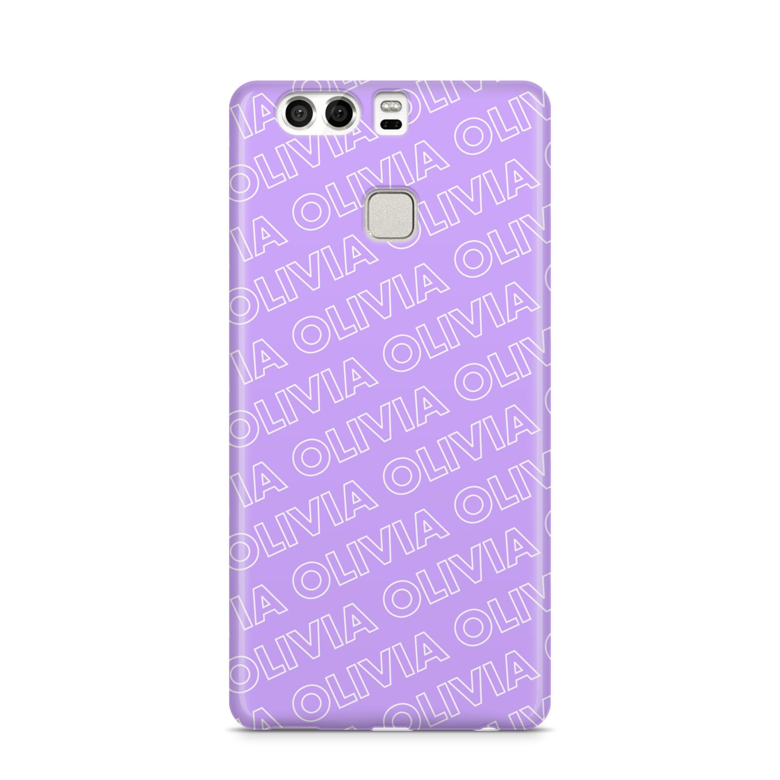 Personalised Purple Diagonal Name Huawei P9 Case