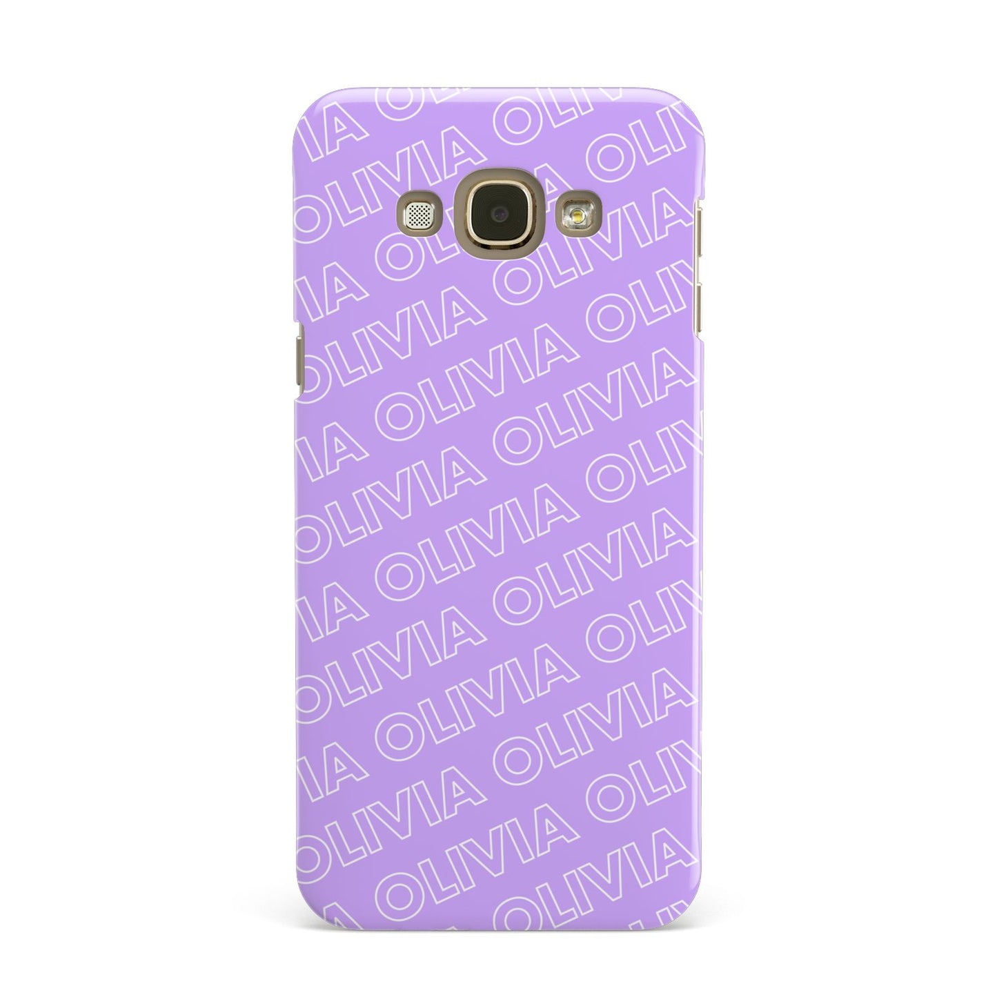 Personalised Purple Diagonal Name Samsung Galaxy A8 Case