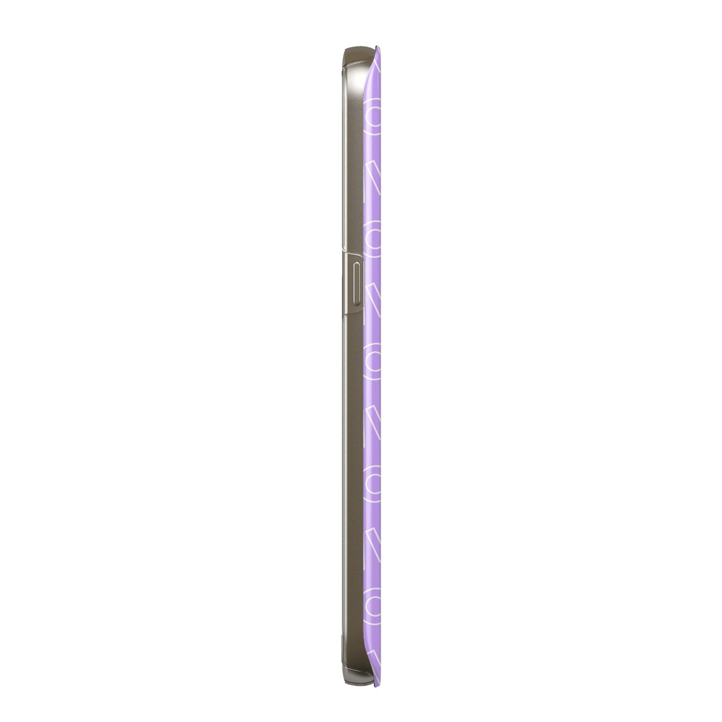 Personalised Purple Diagonal Name Samsung Galaxy Case Side View