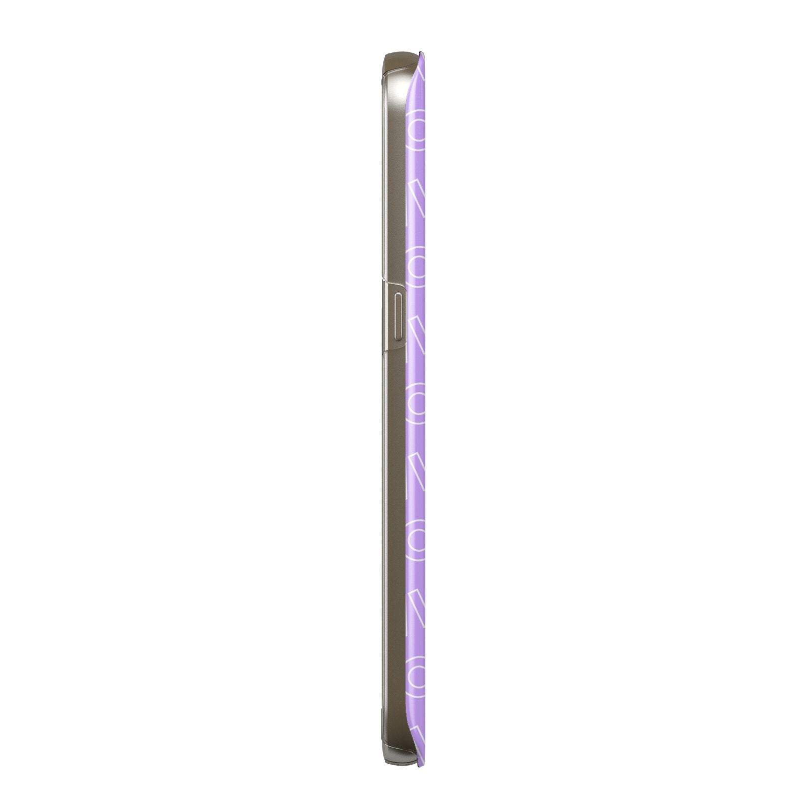 Personalised Purple Diagonal Name Samsung Galaxy Case Side View