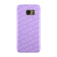 Personalised Purple Diagonal Name Samsung Galaxy Case