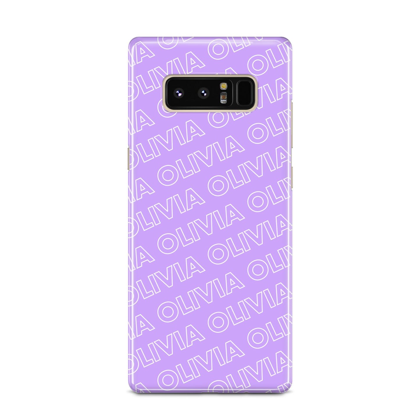 Personalised Purple Diagonal Name Samsung Galaxy Note 8 Case