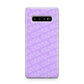 Personalised Purple Diagonal Name Samsung Galaxy S10 Plus Case