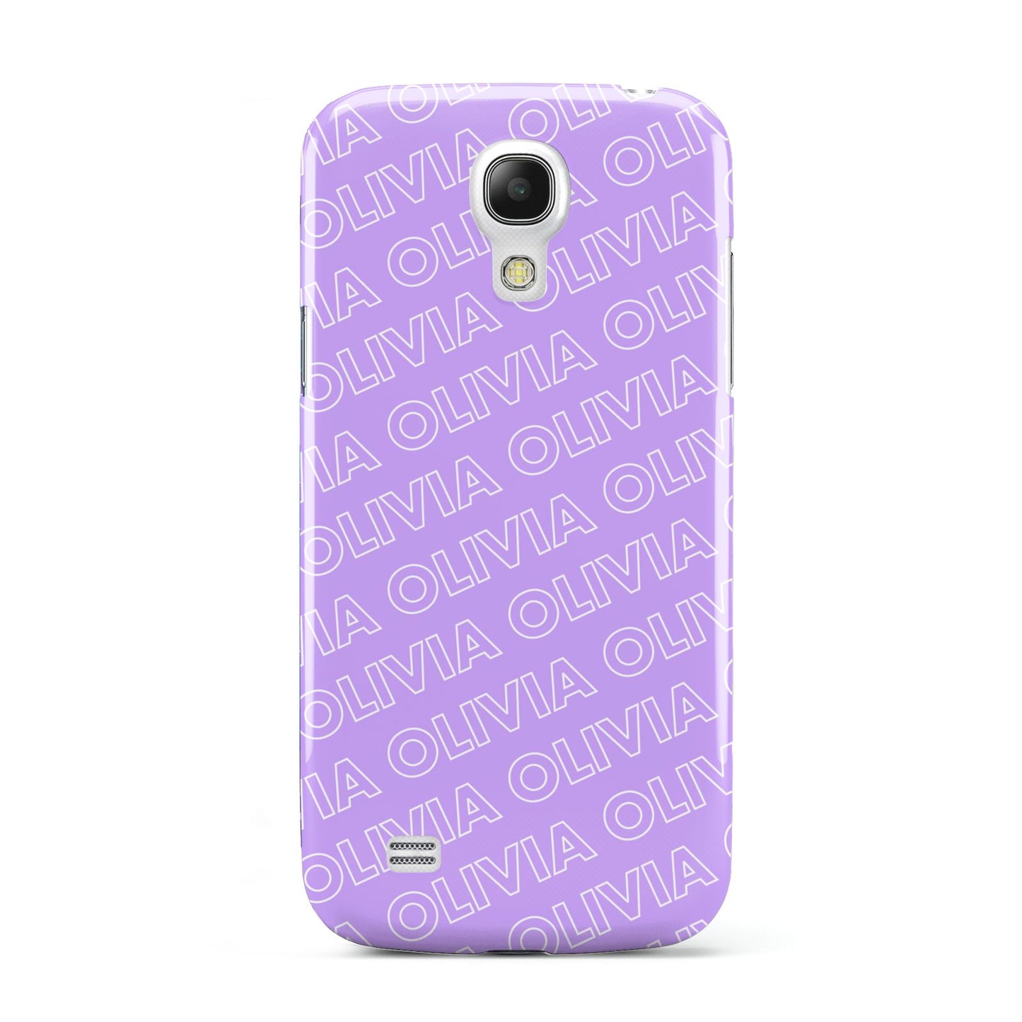 Personalised Purple Diagonal Name Samsung Galaxy S4 Mini Case