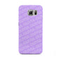 Personalised Purple Diagonal Name Samsung Galaxy S6 Case