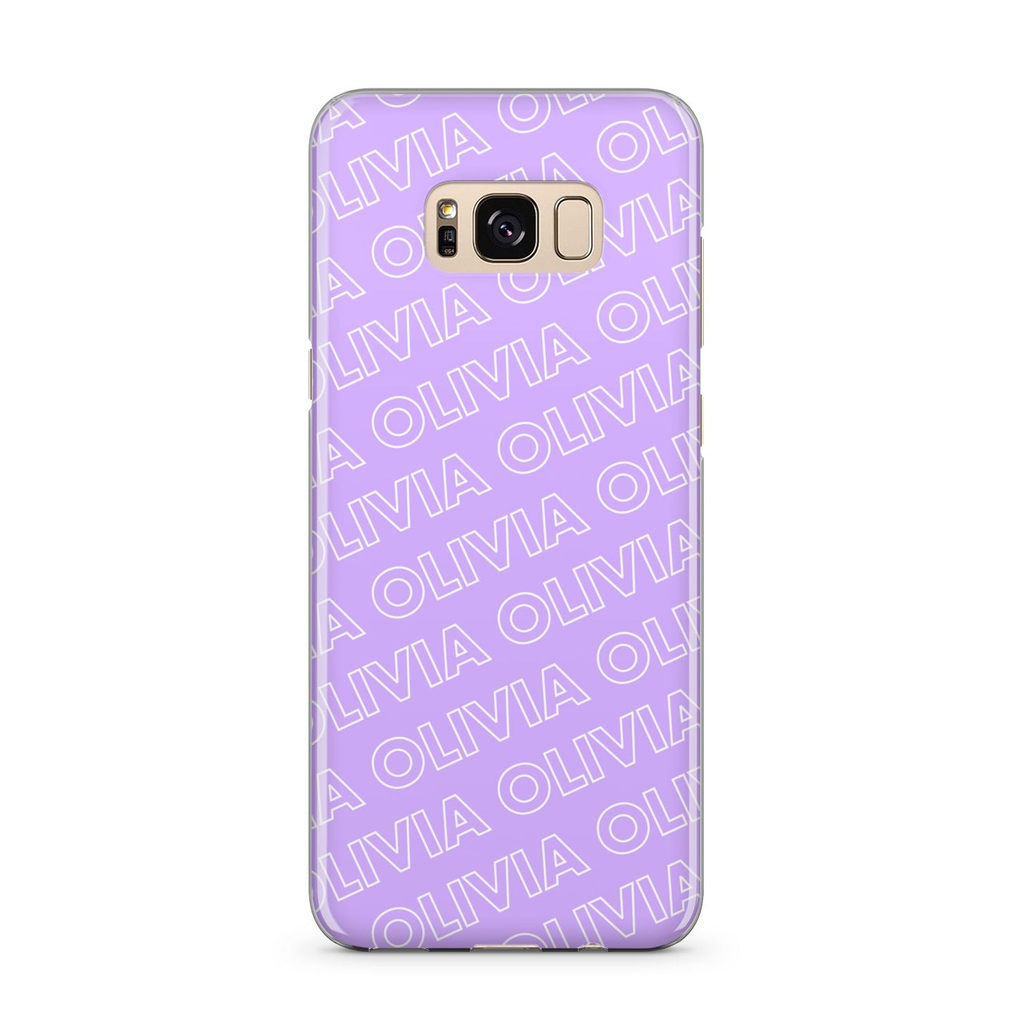 Personalised Purple Diagonal Name Samsung Galaxy S8 Plus Case