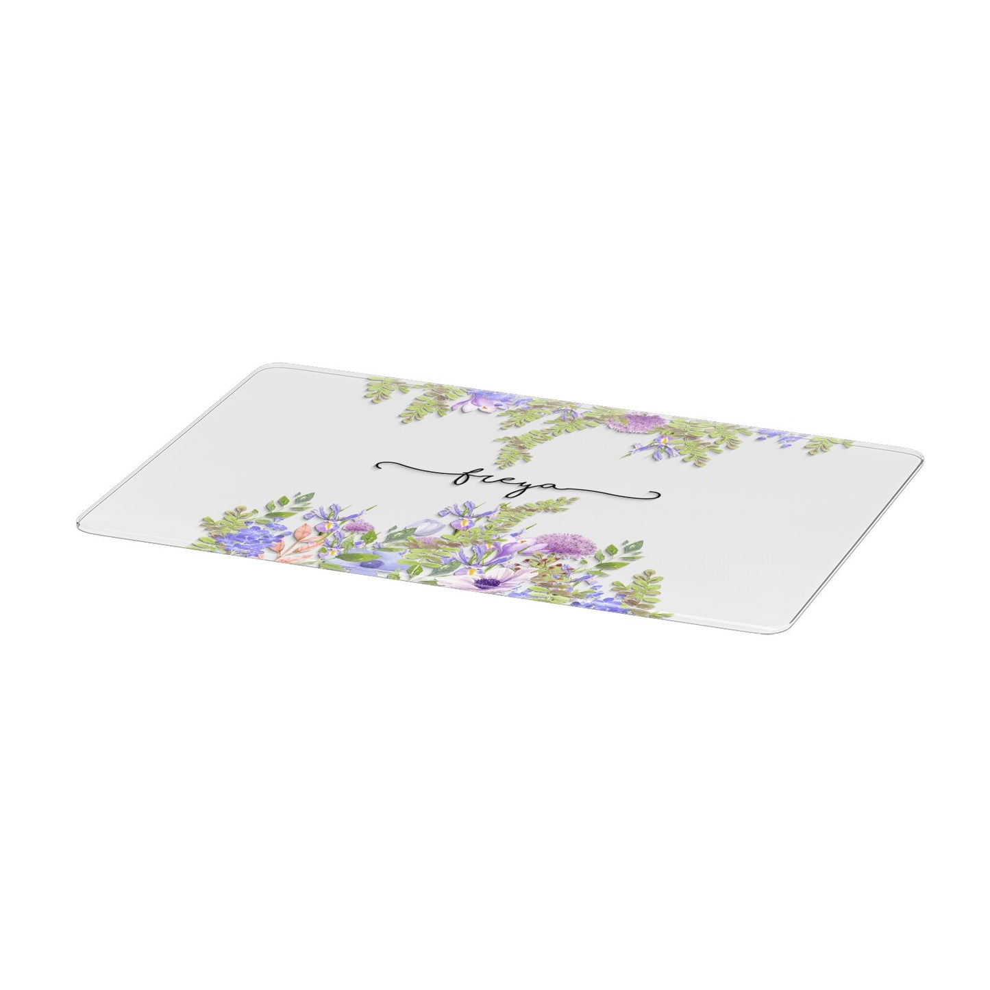 Personalised Purple Flowers Apple MacBook Case Only