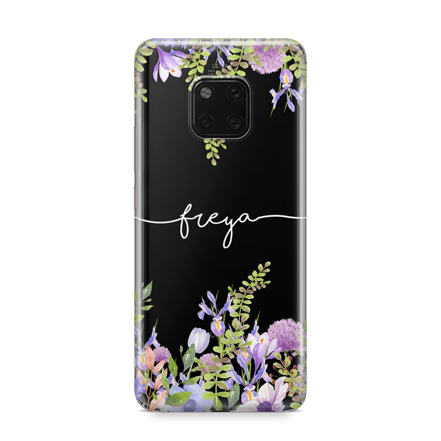 Personalised Purple Flowers Huawei Mate 20 Pro Phone Case