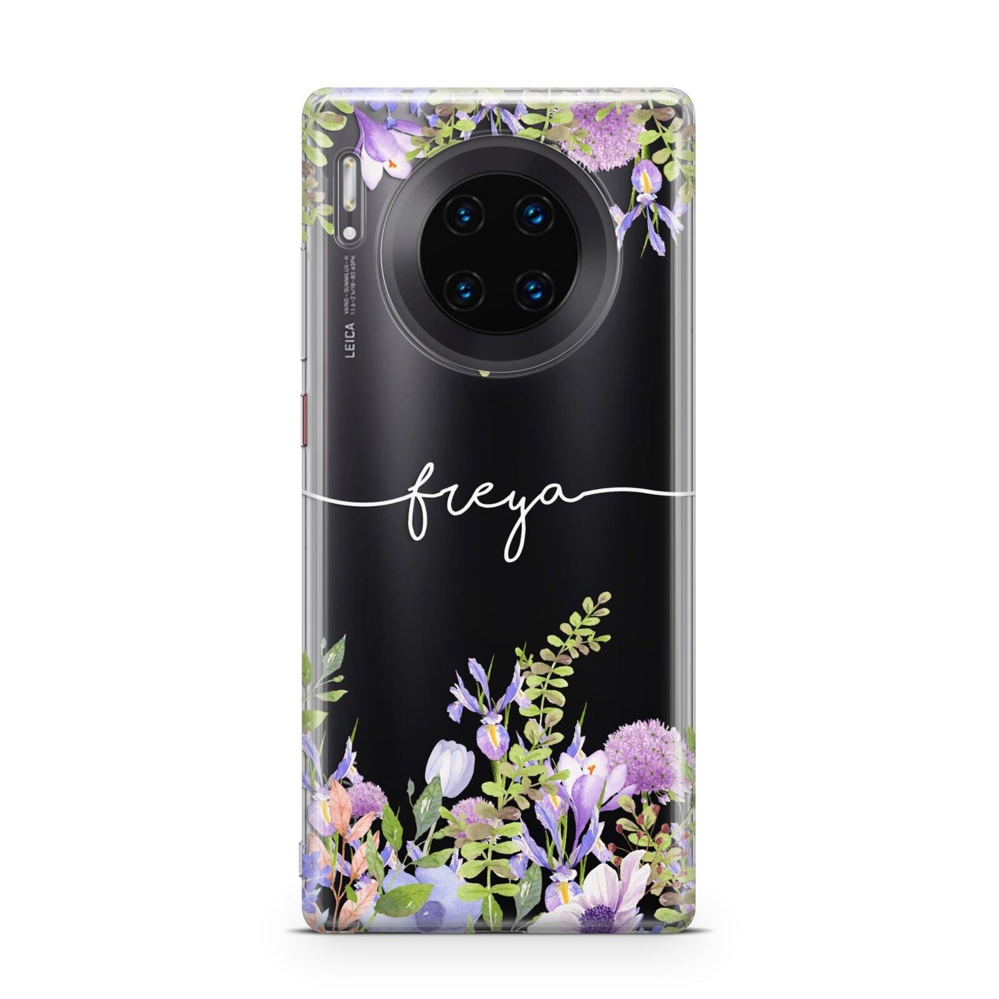 Personalised Purple Flowers Huawei Mate 30 Pro Phone Case