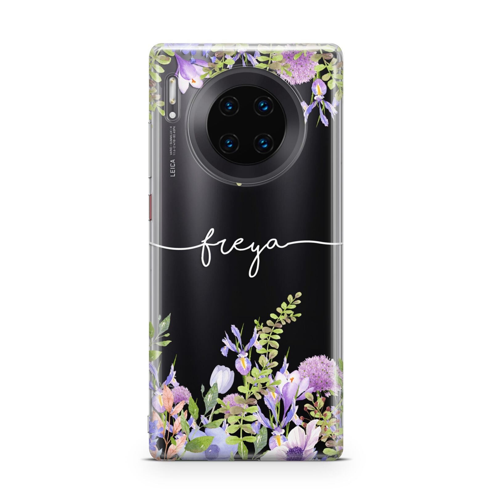 Personalised Purple Flowers Huawei Mate 30 Pro Phone Case