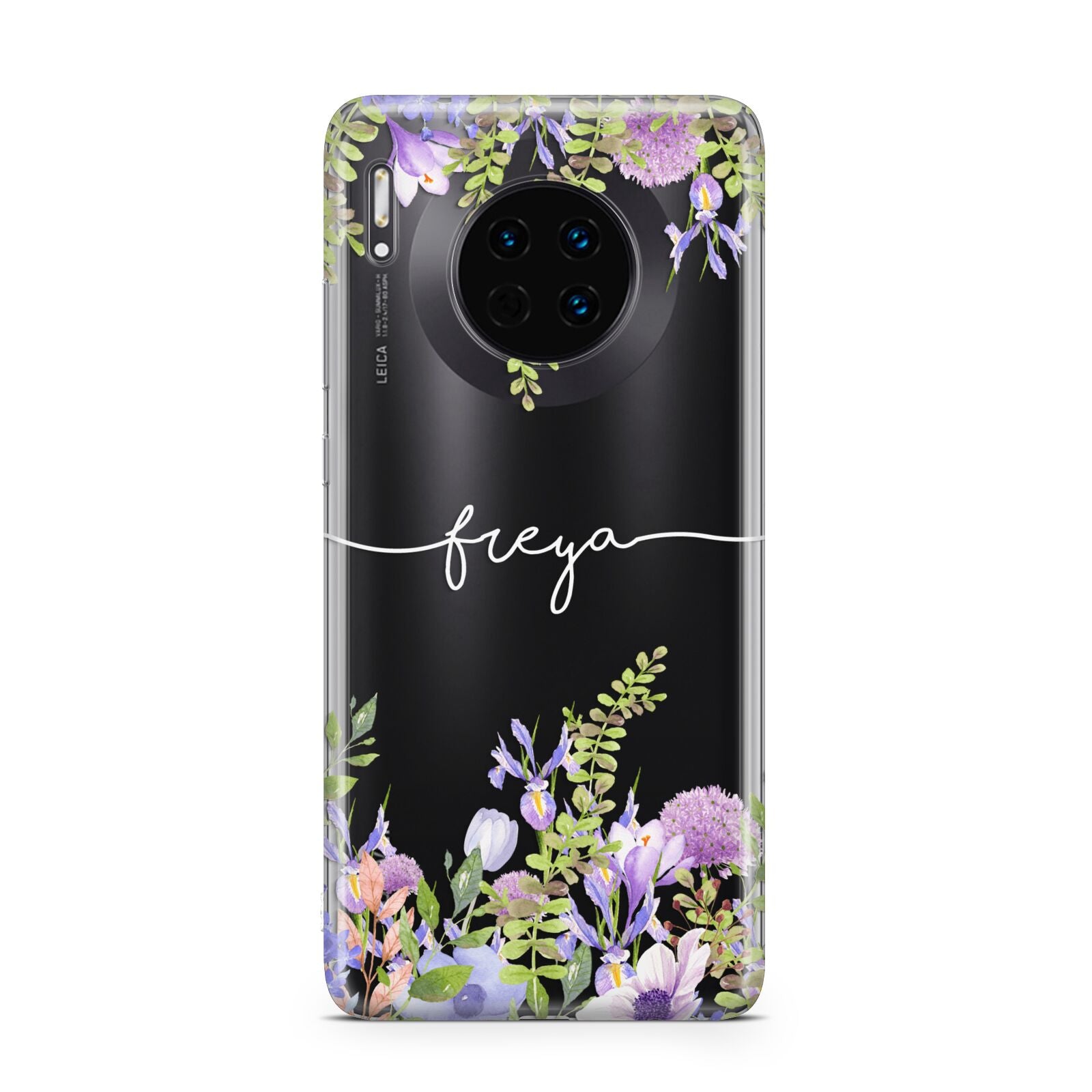 Personalised Purple Flowers Huawei Mate 30