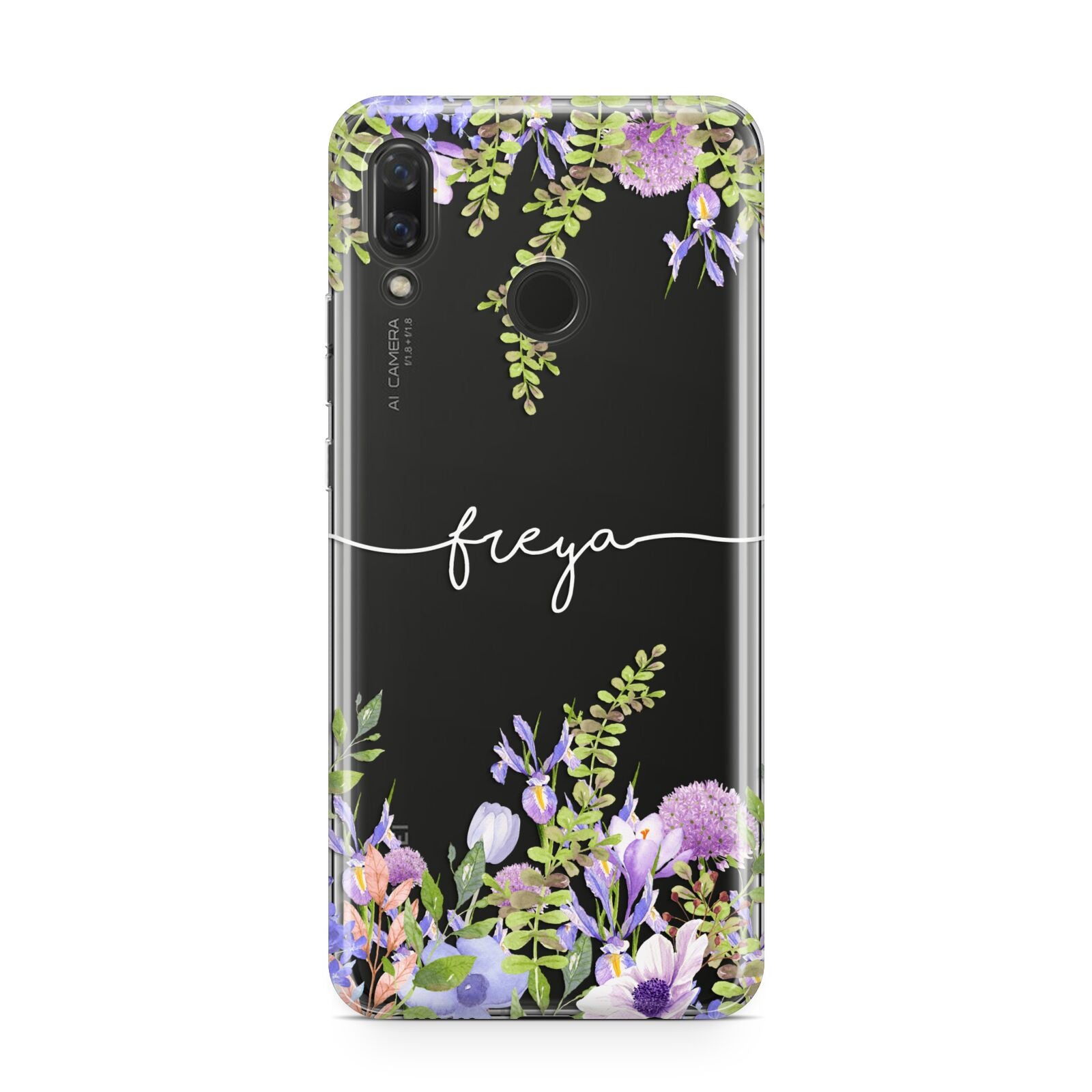 Personalised Purple Flowers Huawei Nova 3 Phone Case