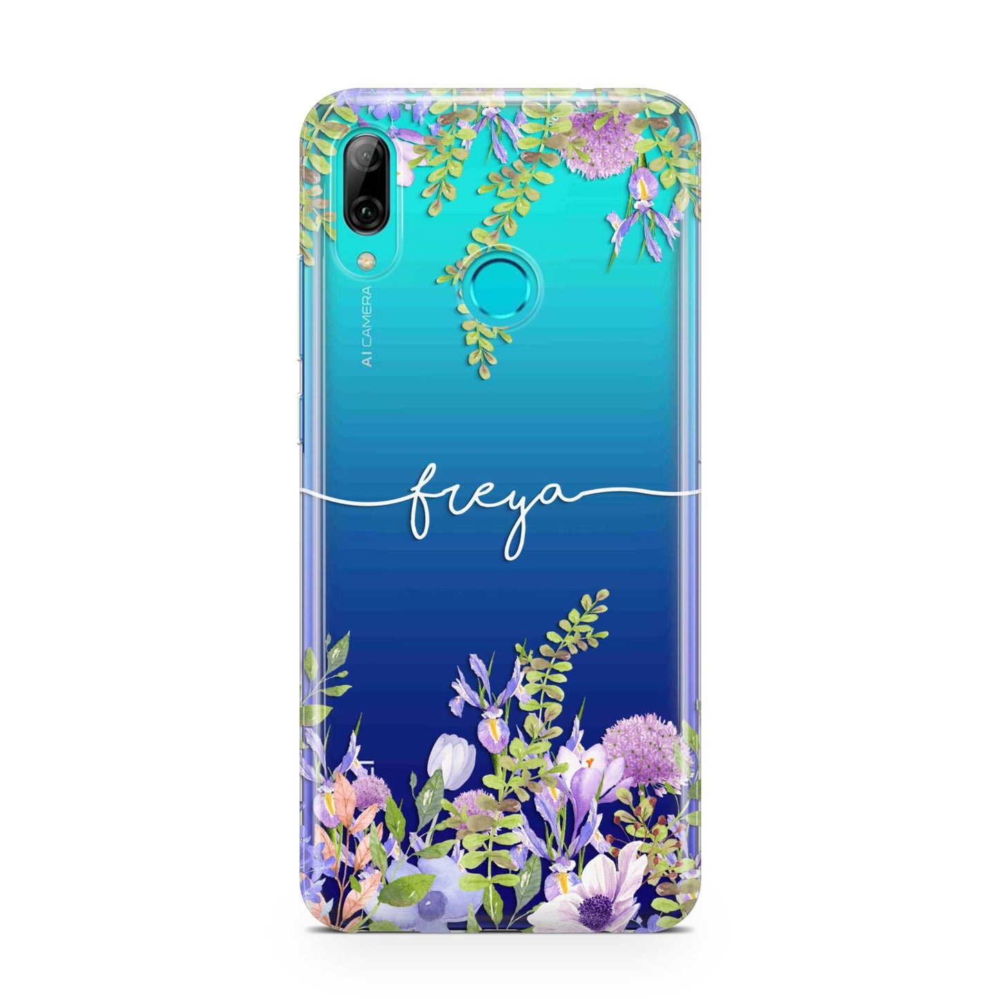 Personalised Purple Flowers Huawei P Smart 2019 Case