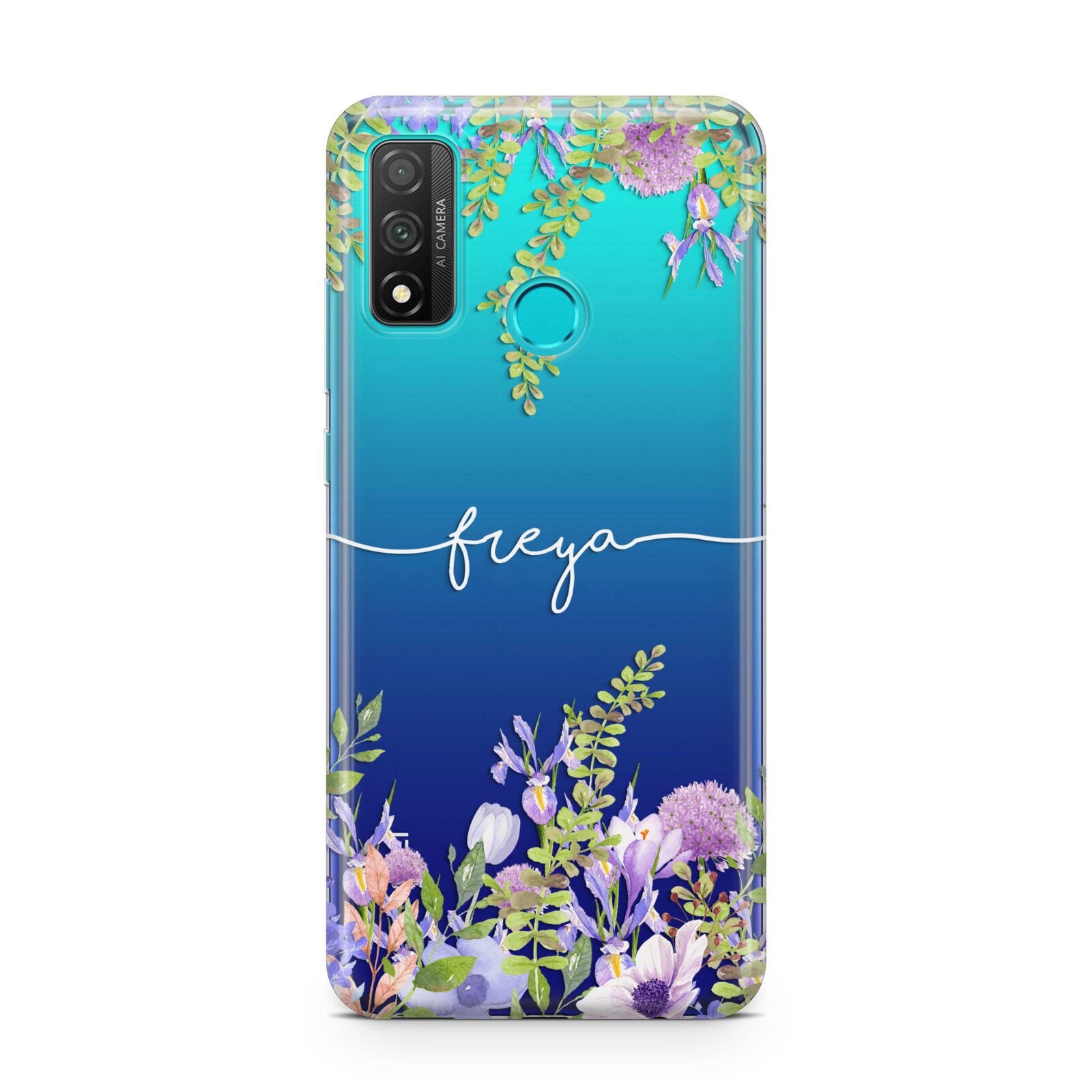 Personalised Purple Flowers Huawei P Smart 2020