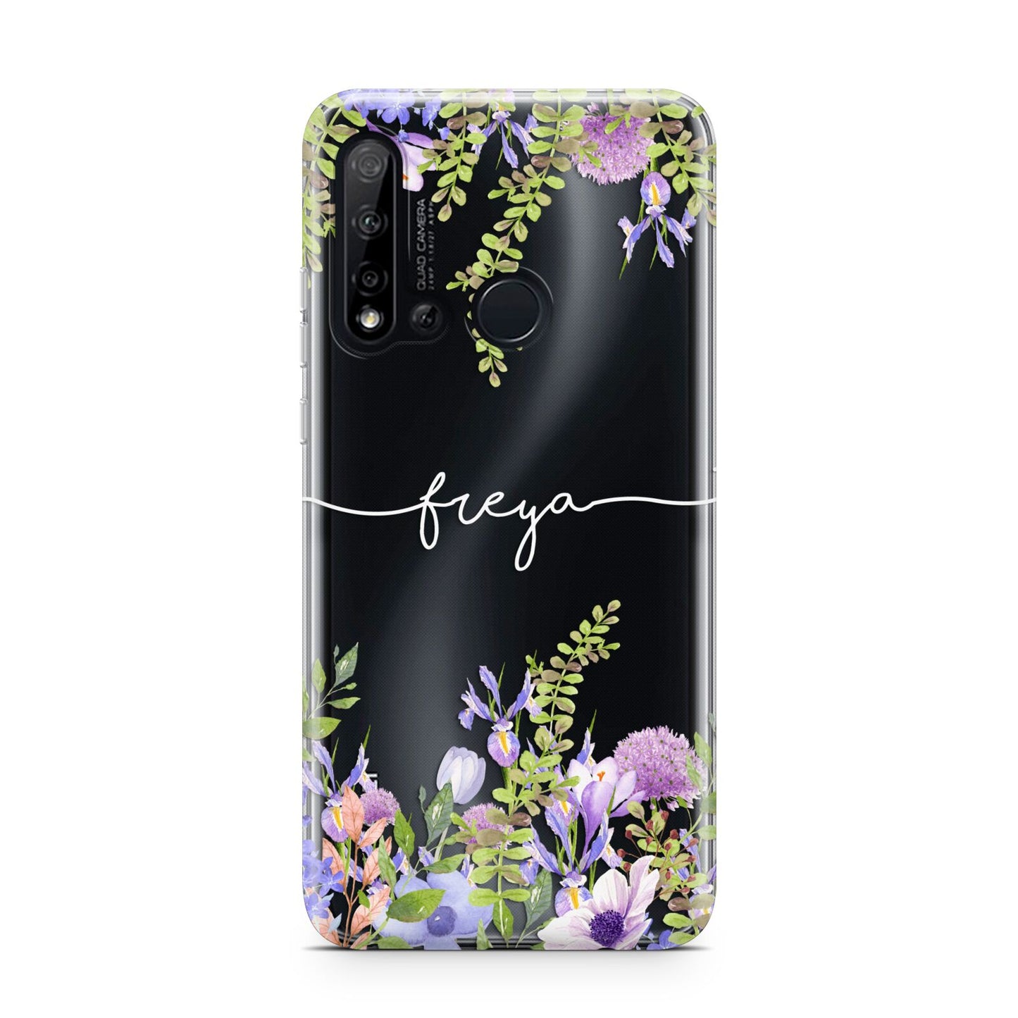 Personalised Purple Flowers Huawei P20 Lite 5G Phone Case