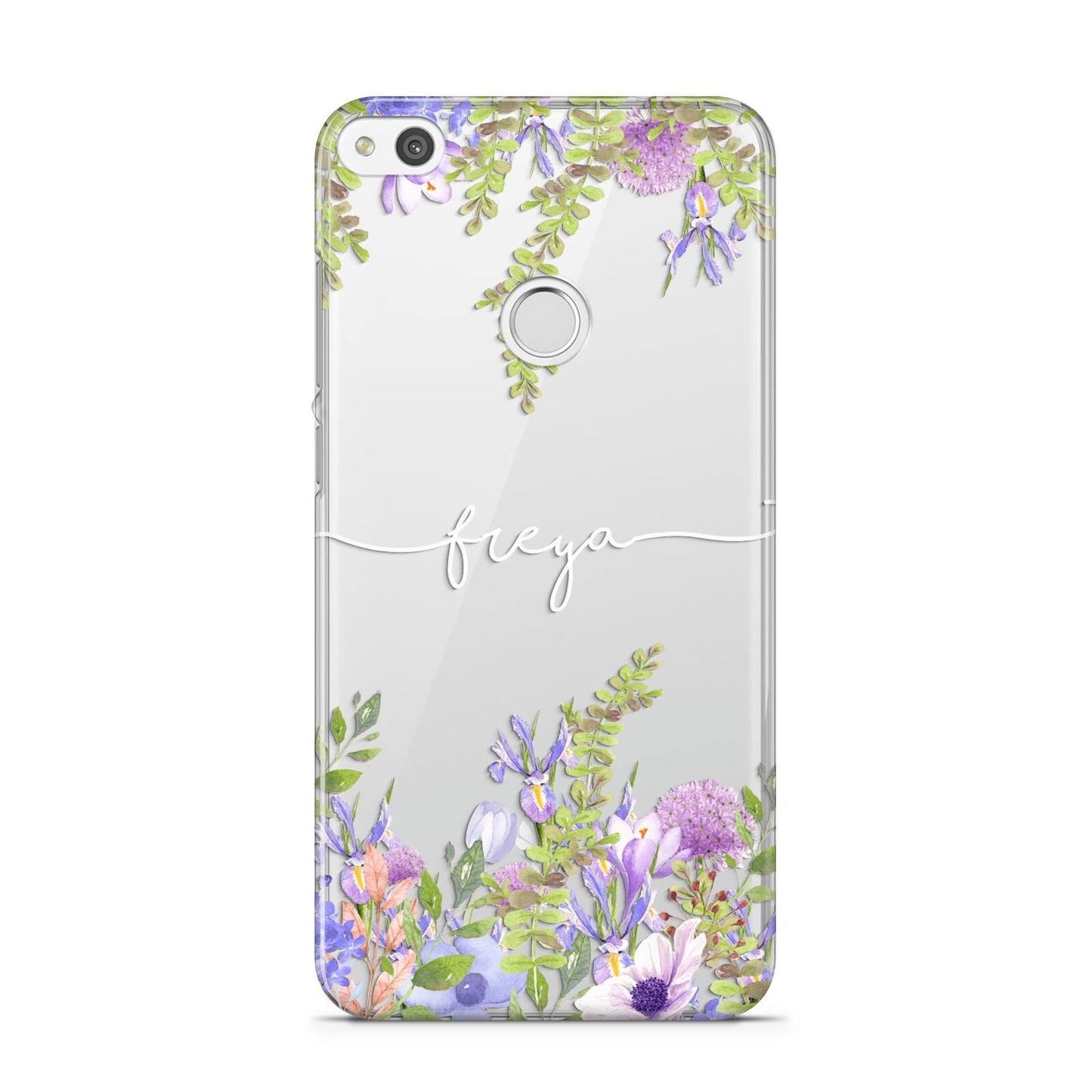 Personalised Purple Flowers Huawei P8 Lite Case