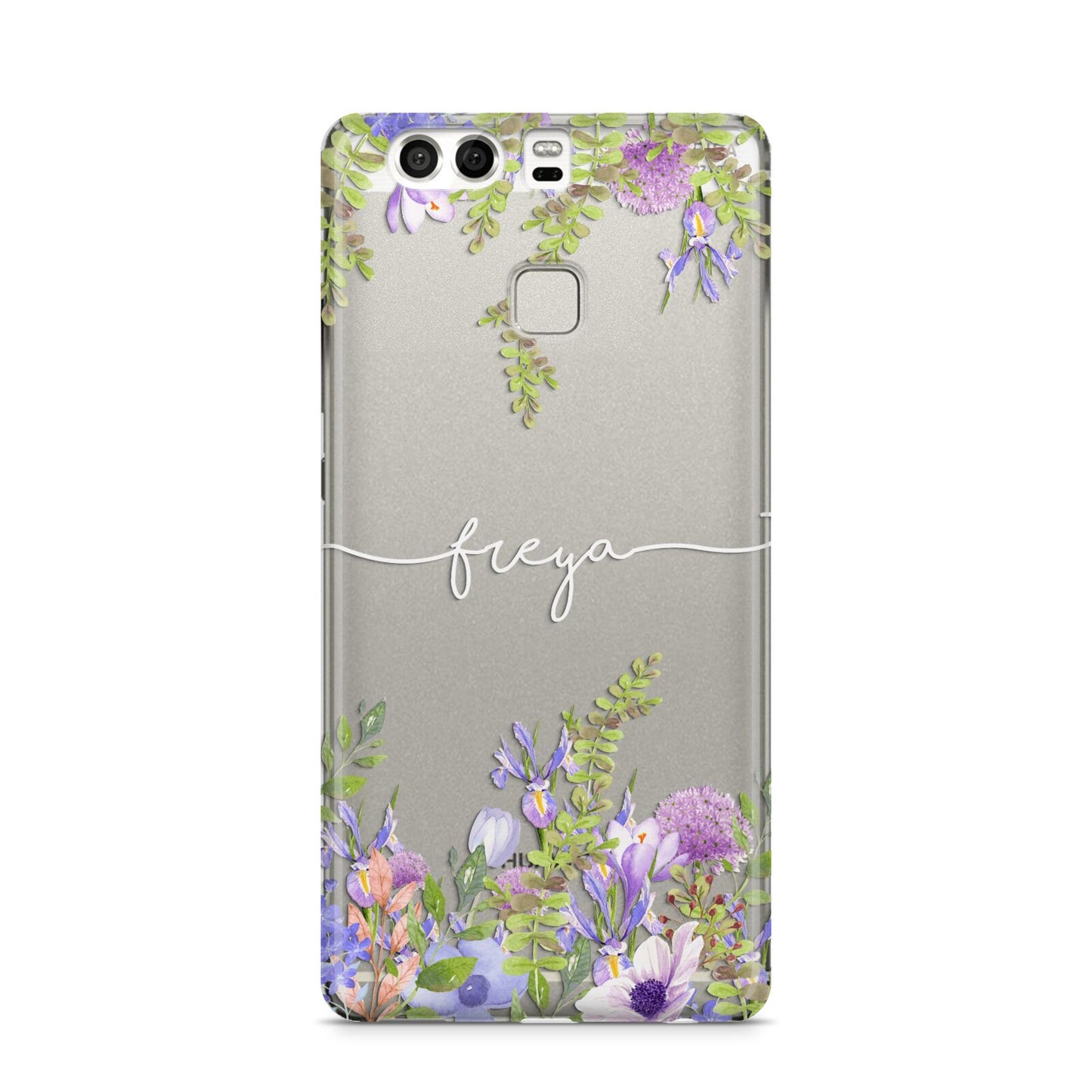 Personalised Purple Flowers Huawei P9 Case