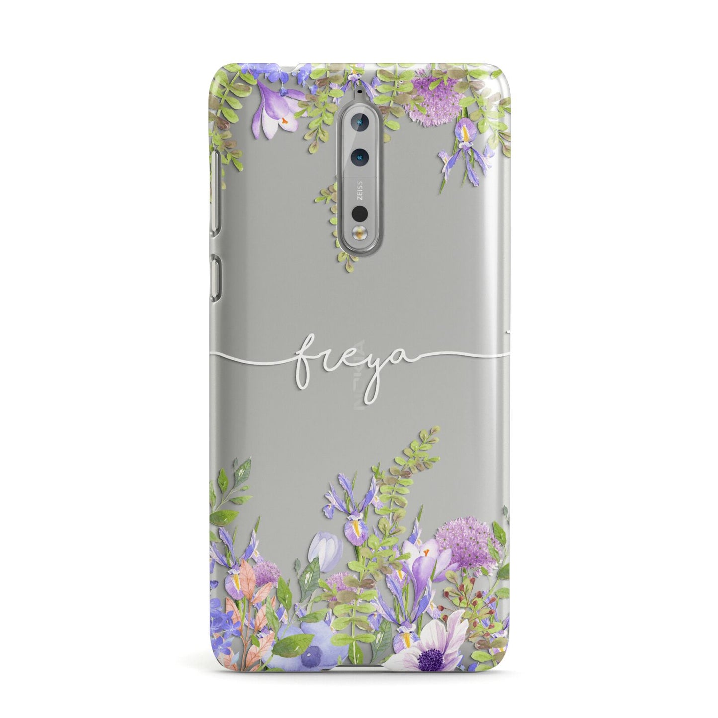 Personalised Purple Flowers Nokia Case