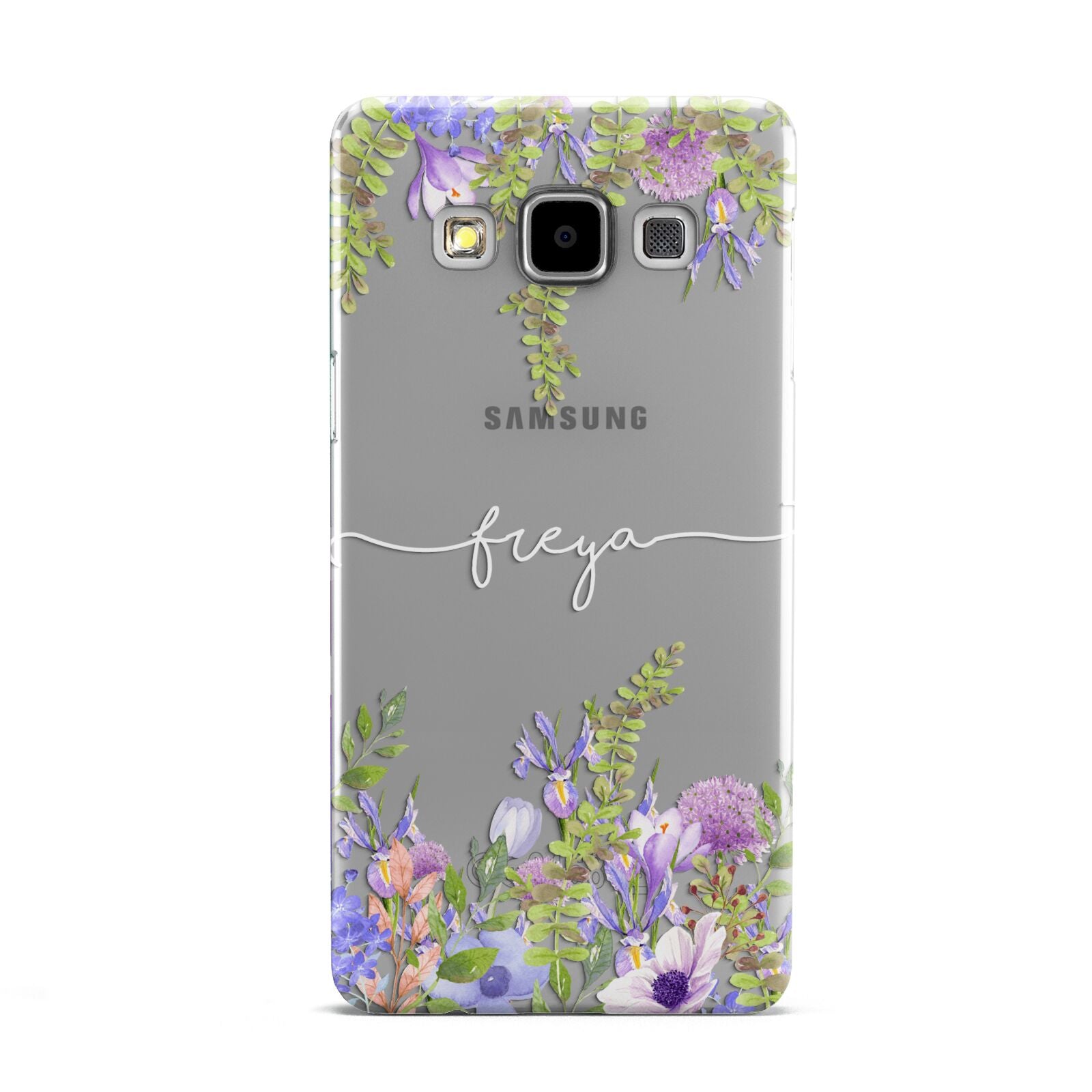 Personalised Purple Flowers Samsung Galaxy A5 Case