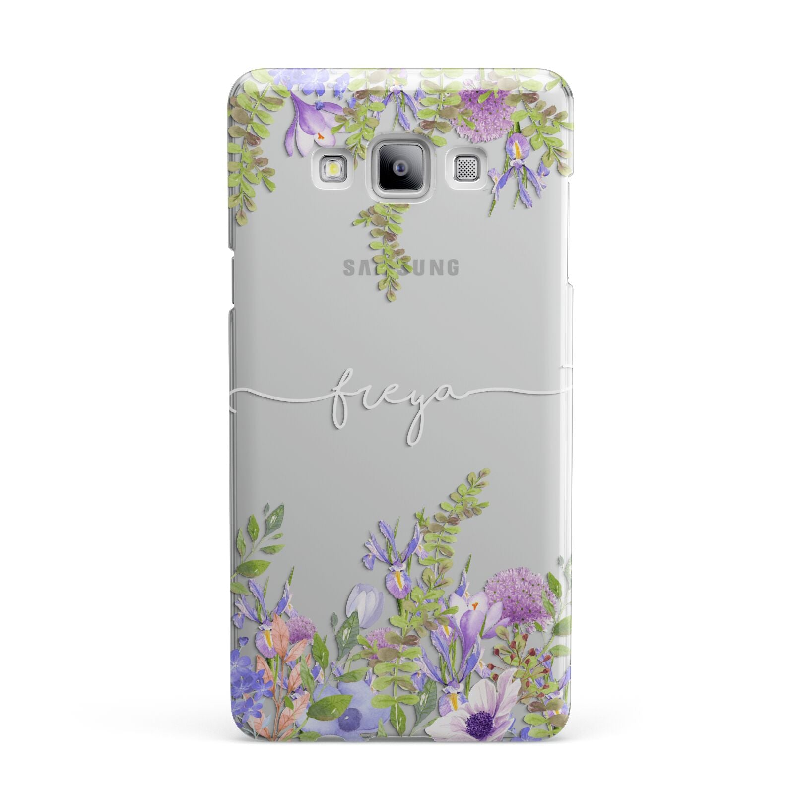 Personalised Purple Flowers Samsung Galaxy A7 2015 Case