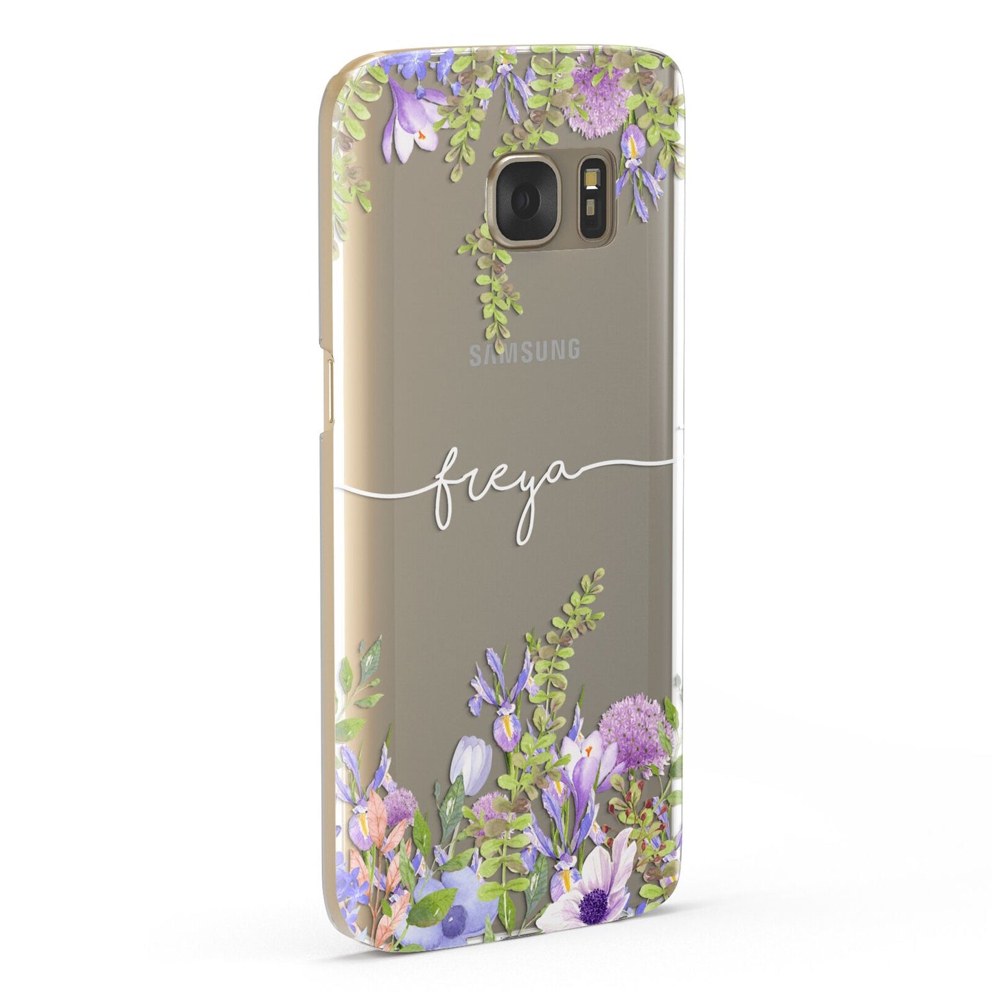 Personalised Purple Flowers Samsung Galaxy Case Fourty Five Degrees