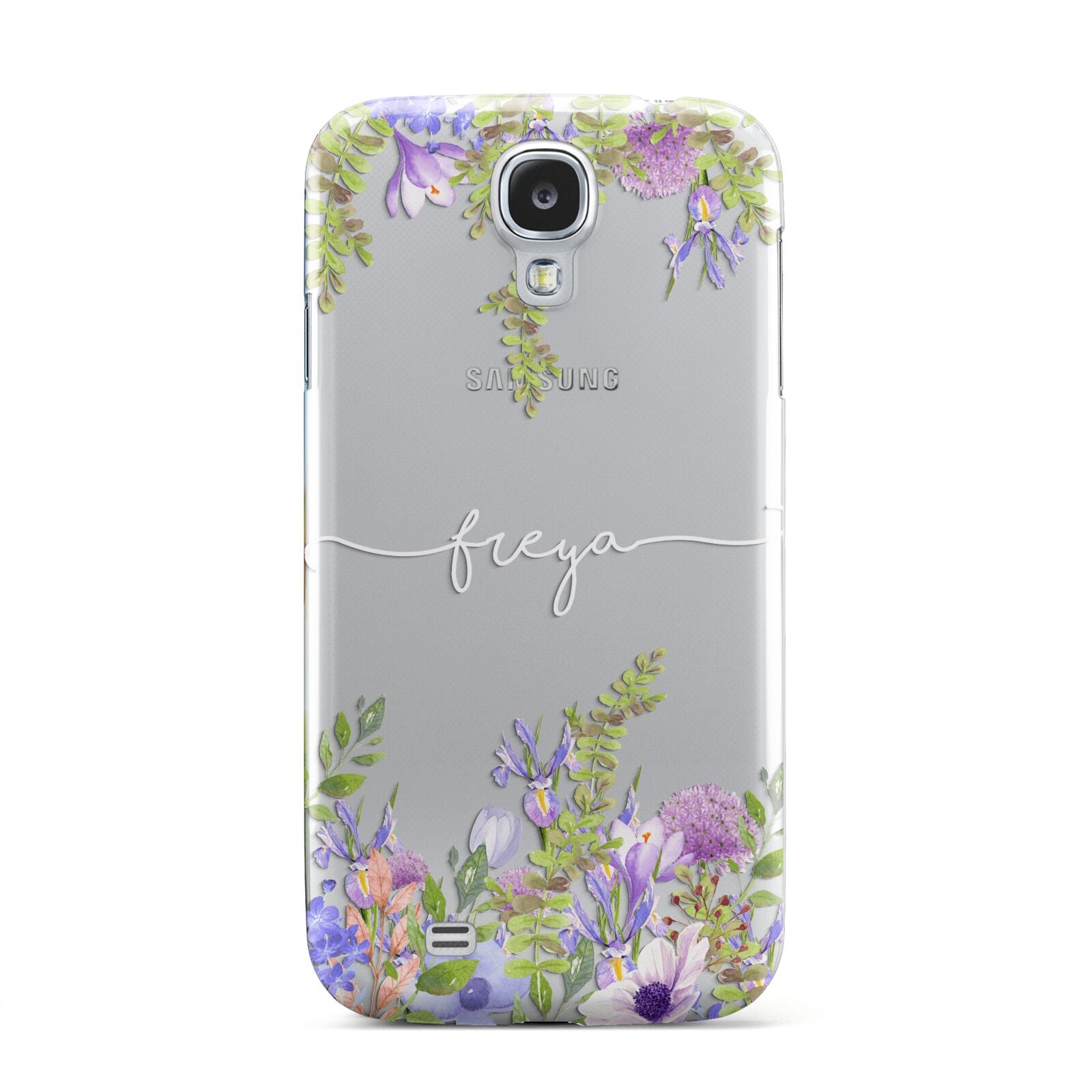 Personalised Purple Flowers Samsung Galaxy S4 Case