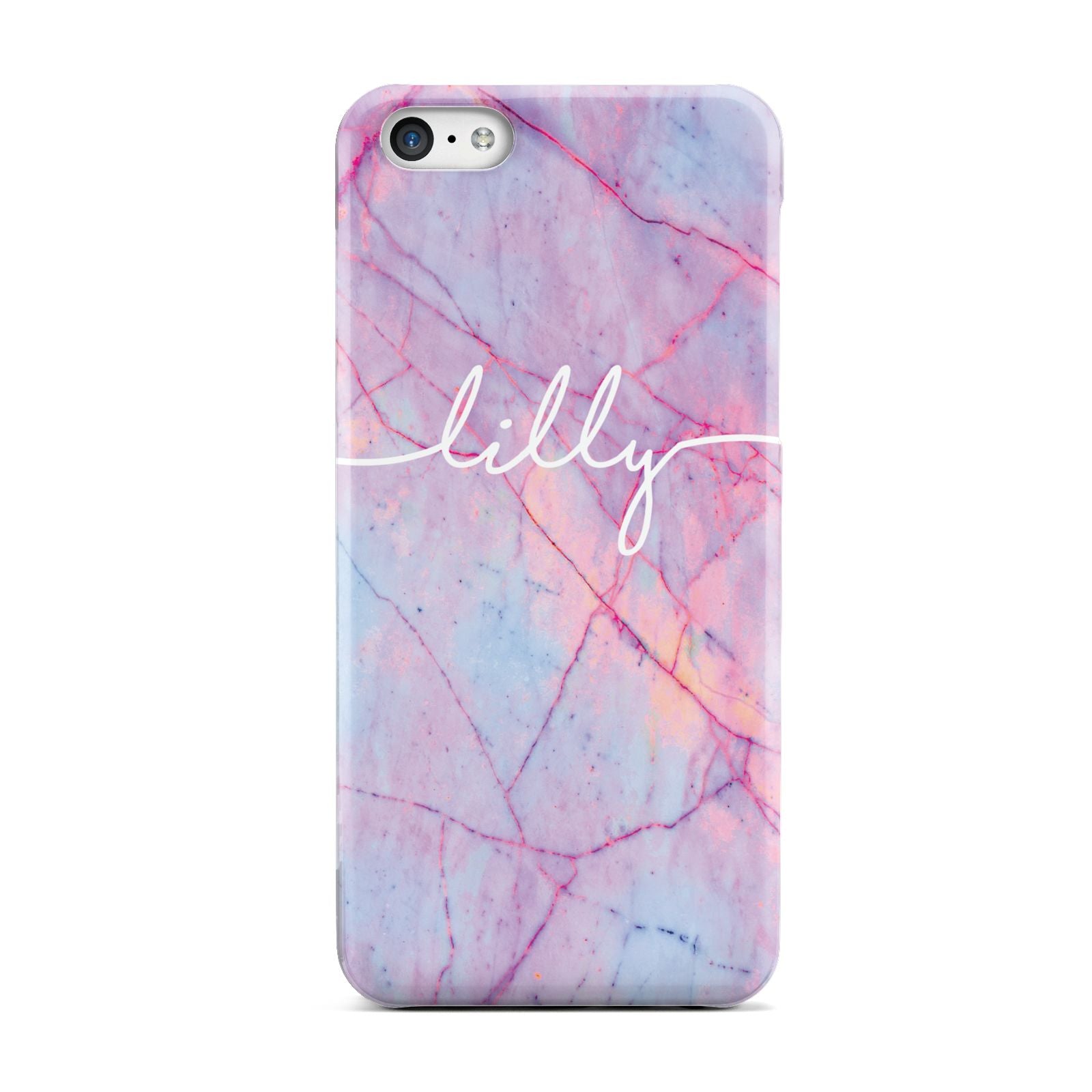 Personalised Purple Marble Name Apple iPhone 5c Case