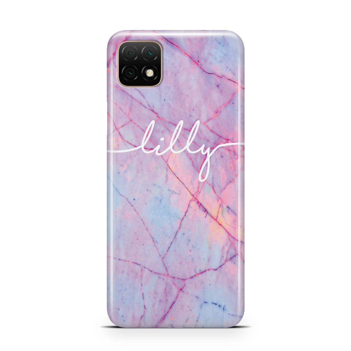 Personalised Purple Marble Name Huawei Enjoy 20 Phone Case