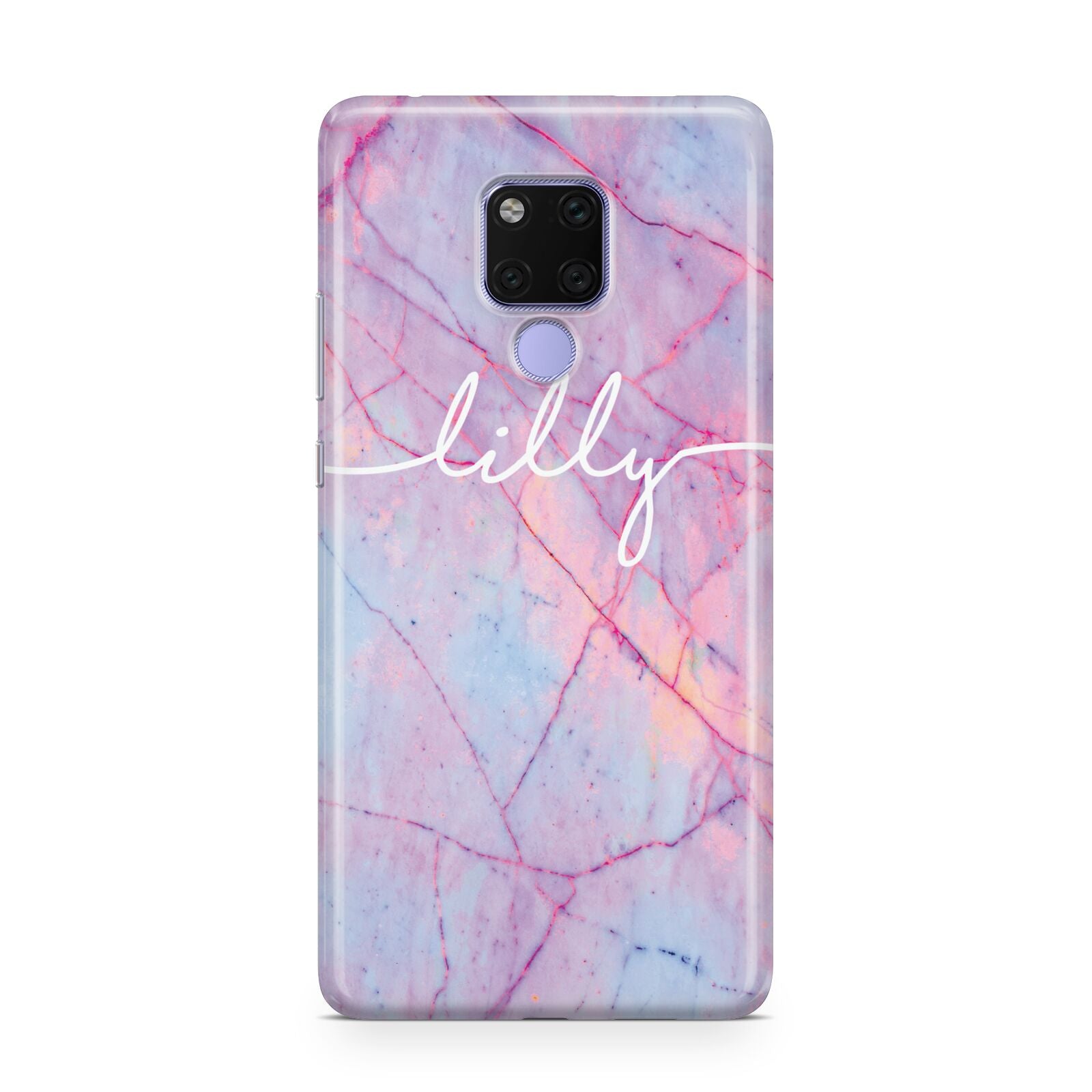 Personalised Purple Marble Name Huawei Mate 20X Phone Case