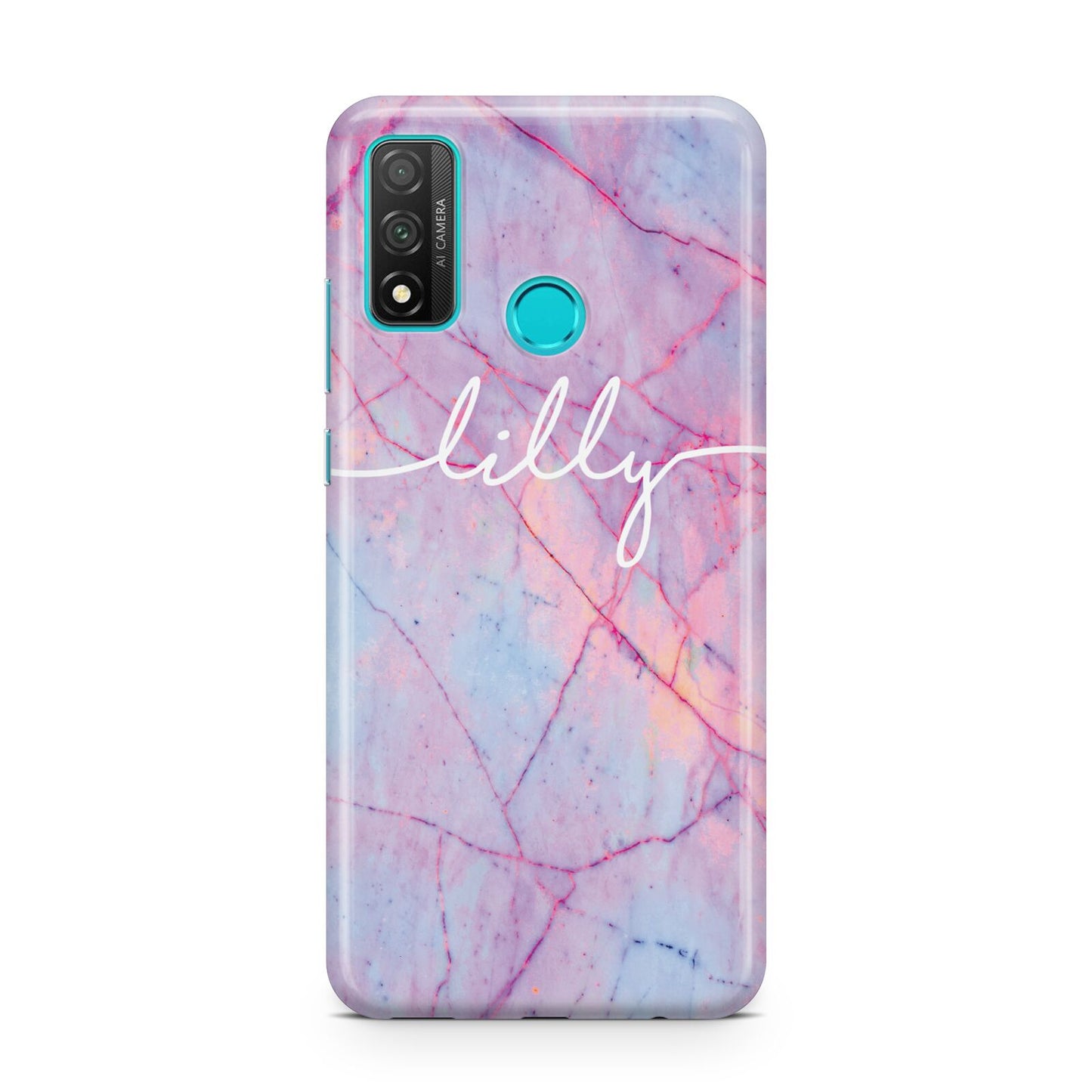 Personalised Purple Marble Name Huawei P Smart 2020