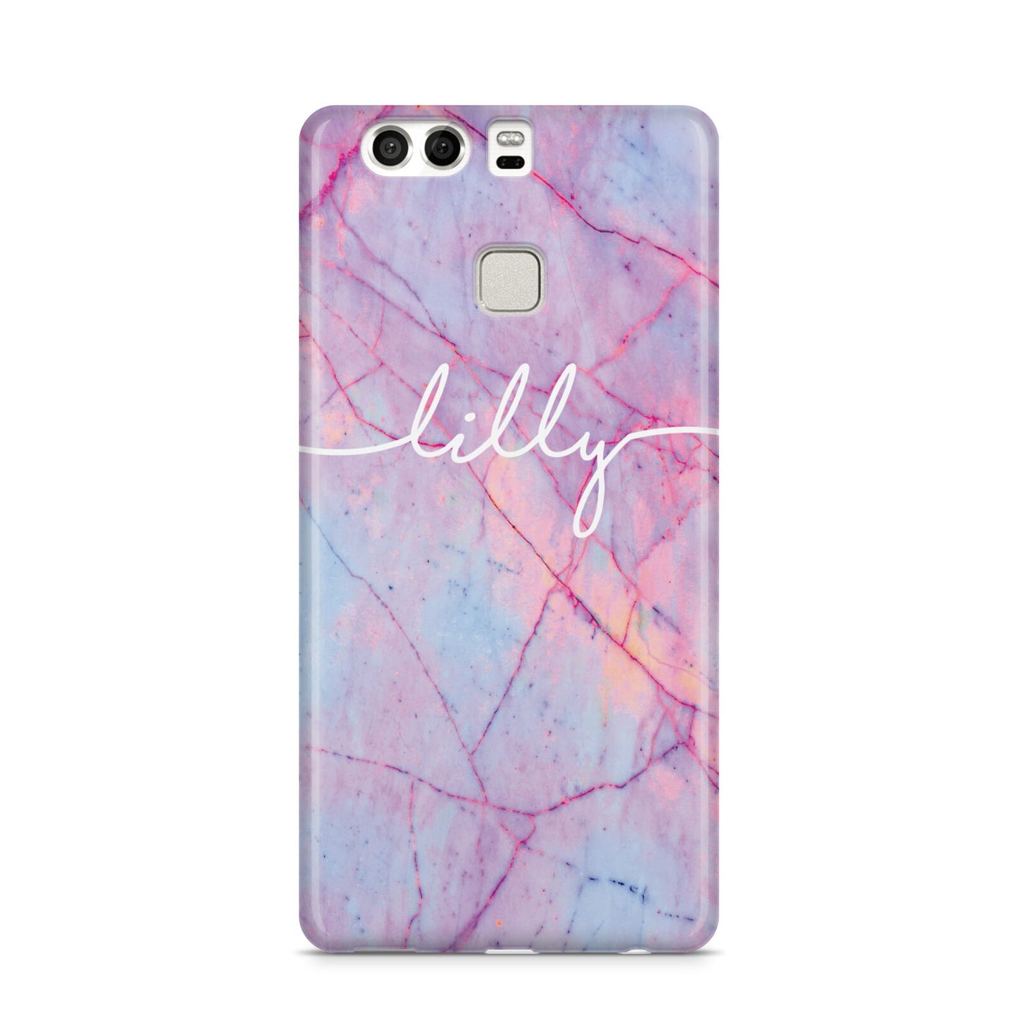 Personalised Purple Marble Name Huawei P9 Case