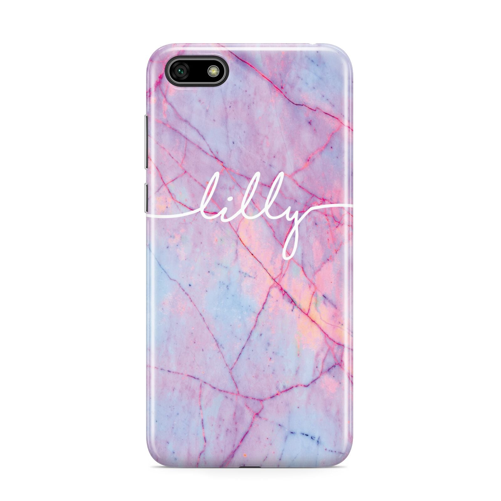 Personalised Purple Marble Name Huawei Y5 Prime 2018 Phone Case