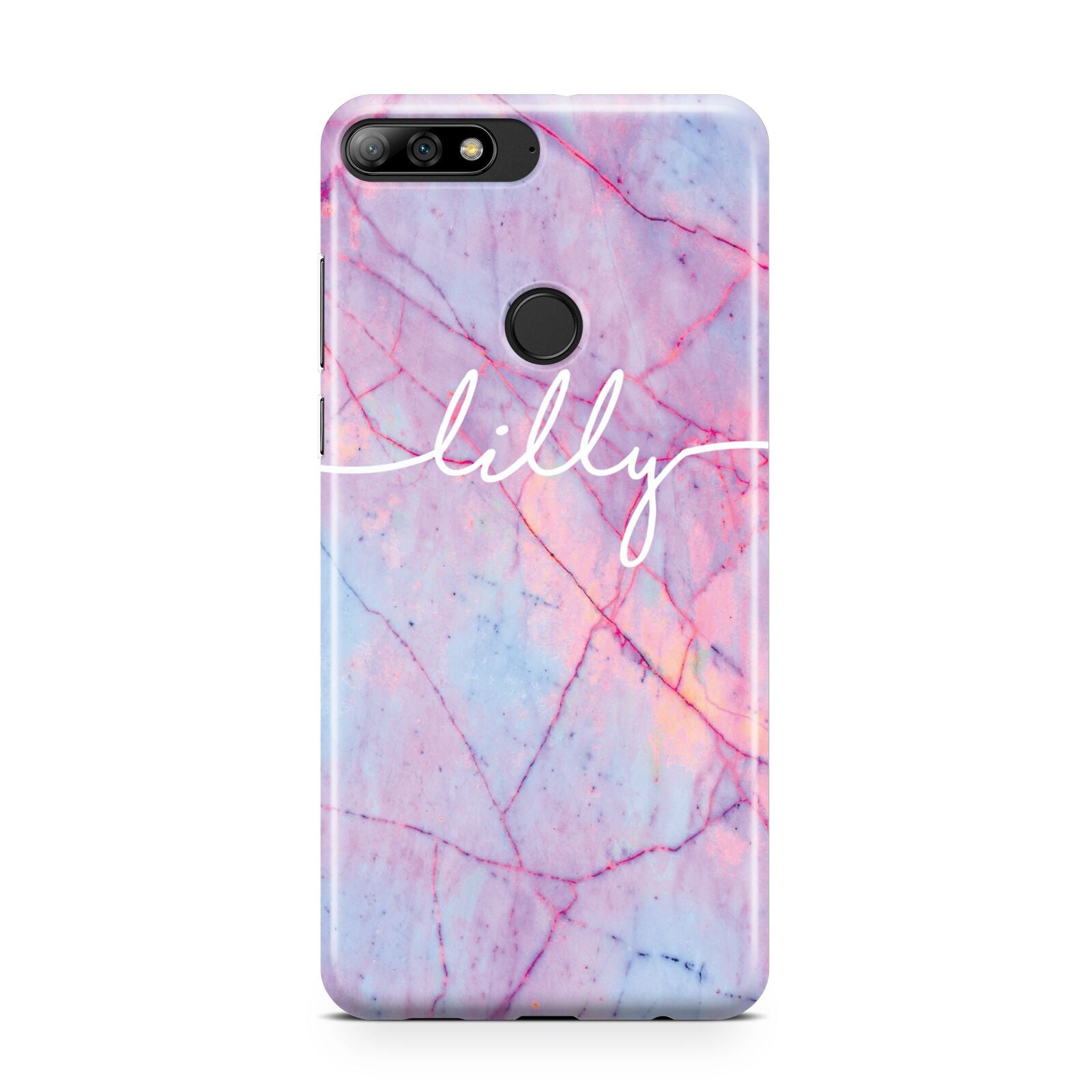 Personalised Purple Marble Name Huawei Y7 2018