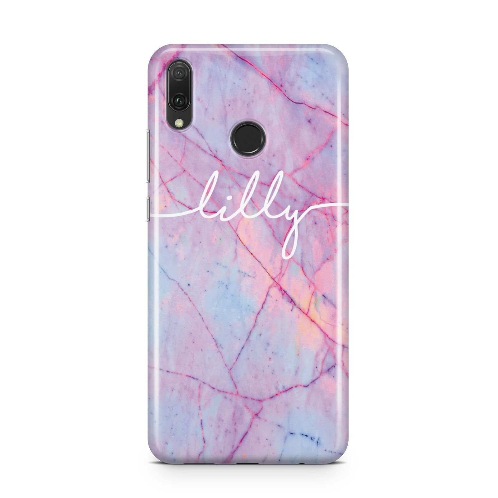 Personalised Purple Marble Name Huawei Y9 2019