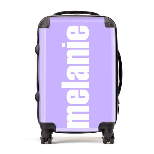 Personalised Purple Name Suitcase