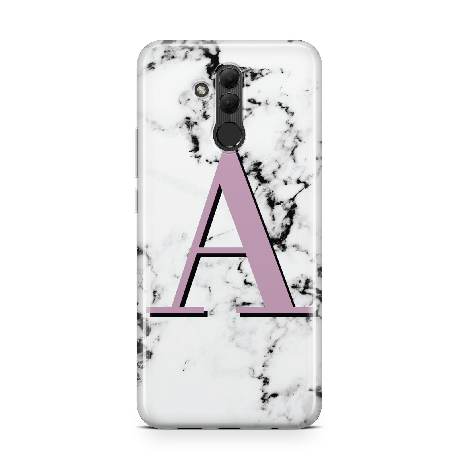 Personalised Purple Single Initial Marble Huawei Mate 20 Lite