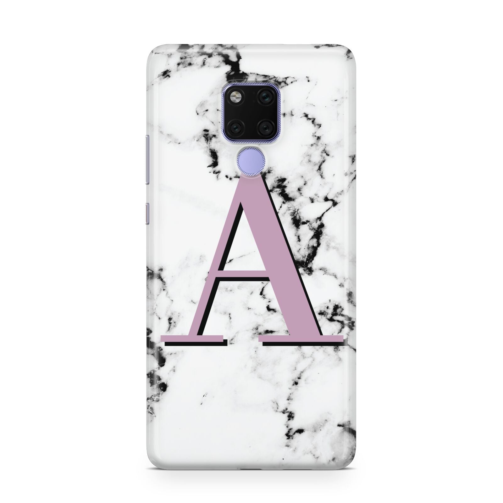 Personalised Purple Single Initial Marble Huawei Mate 20X Phone Case