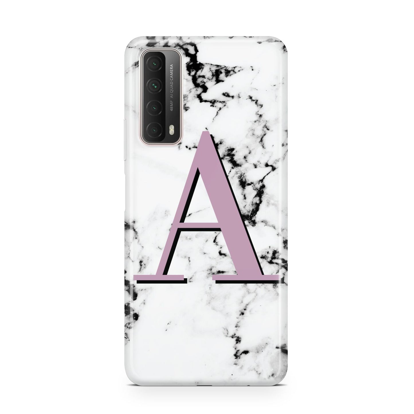 Personalised Purple Single Initial Marble Huawei P Smart 2021