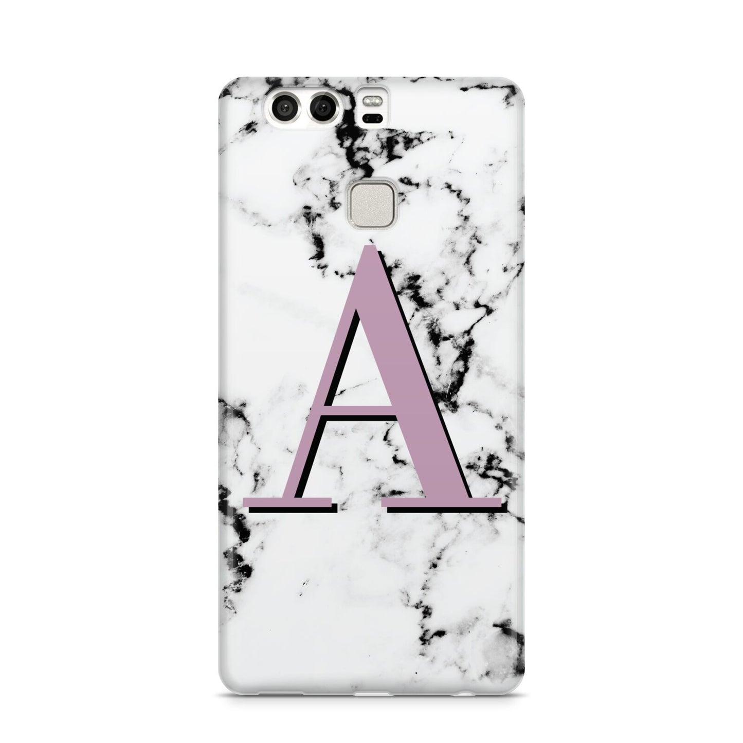 Personalised Purple Single Initial Marble Huawei P9 Case