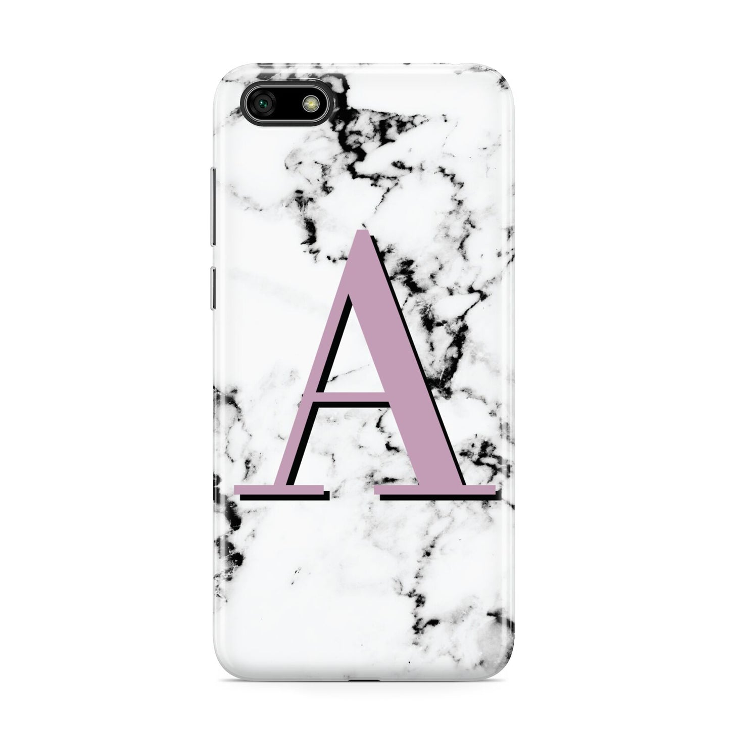 Personalised Purple Single Initial Marble Huawei Y5 Prime 2018 Phone Case