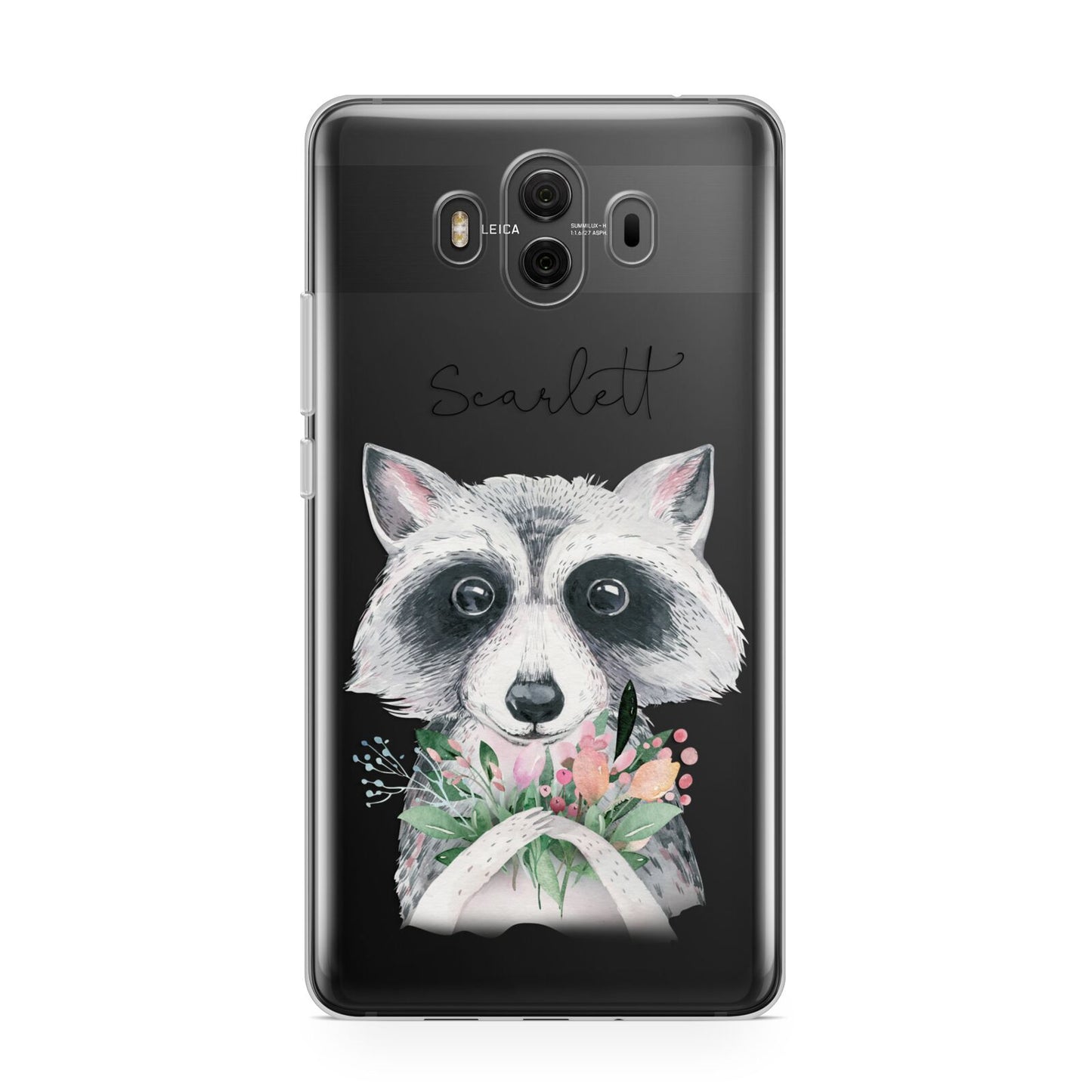 Personalised Raccoon Huawei Mate 10 Protective Phone Case