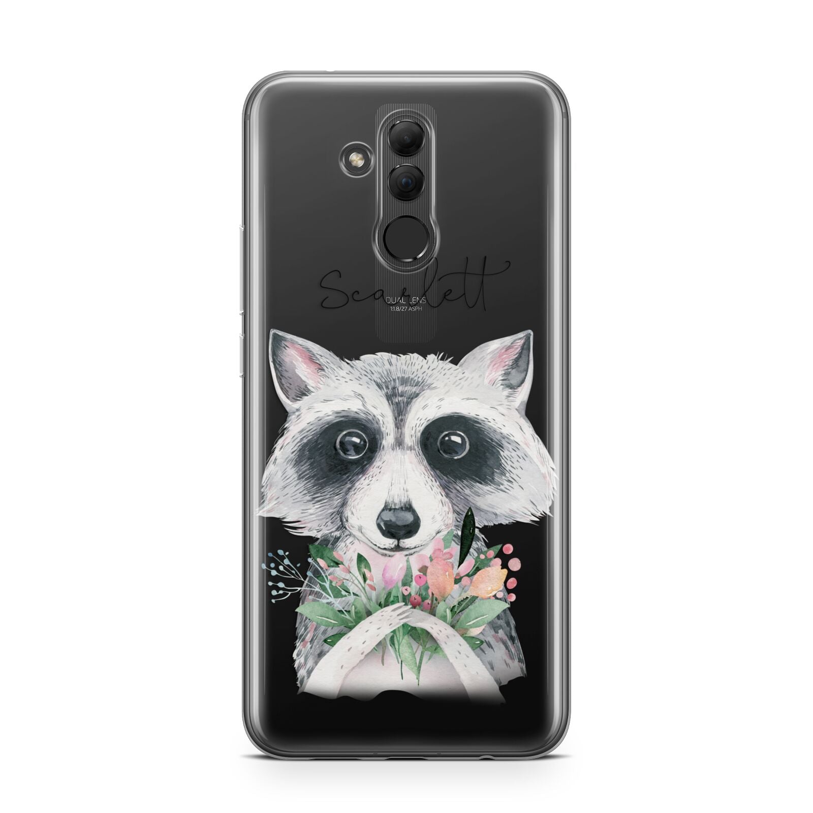 Personalised Raccoon Huawei Mate 20 Lite